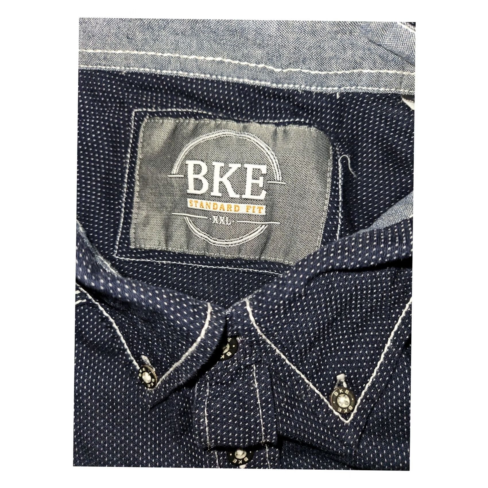 BKE BKE Button Down Long Sleeve Men's XXL Standard Fit Blue Embroidered Preppy Shirt Size US XXL / EU 58 / 5 - 2 Thumbnail