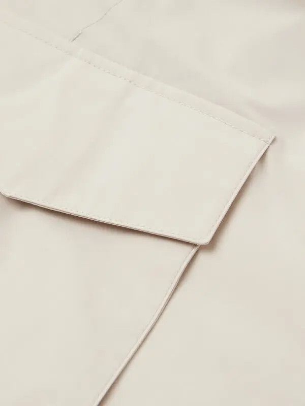 Loro Piana o1w1db10724 Tech Twill Hooded Jacket in White Size US XL / EU 56 / 4 - 3 Thumbnail