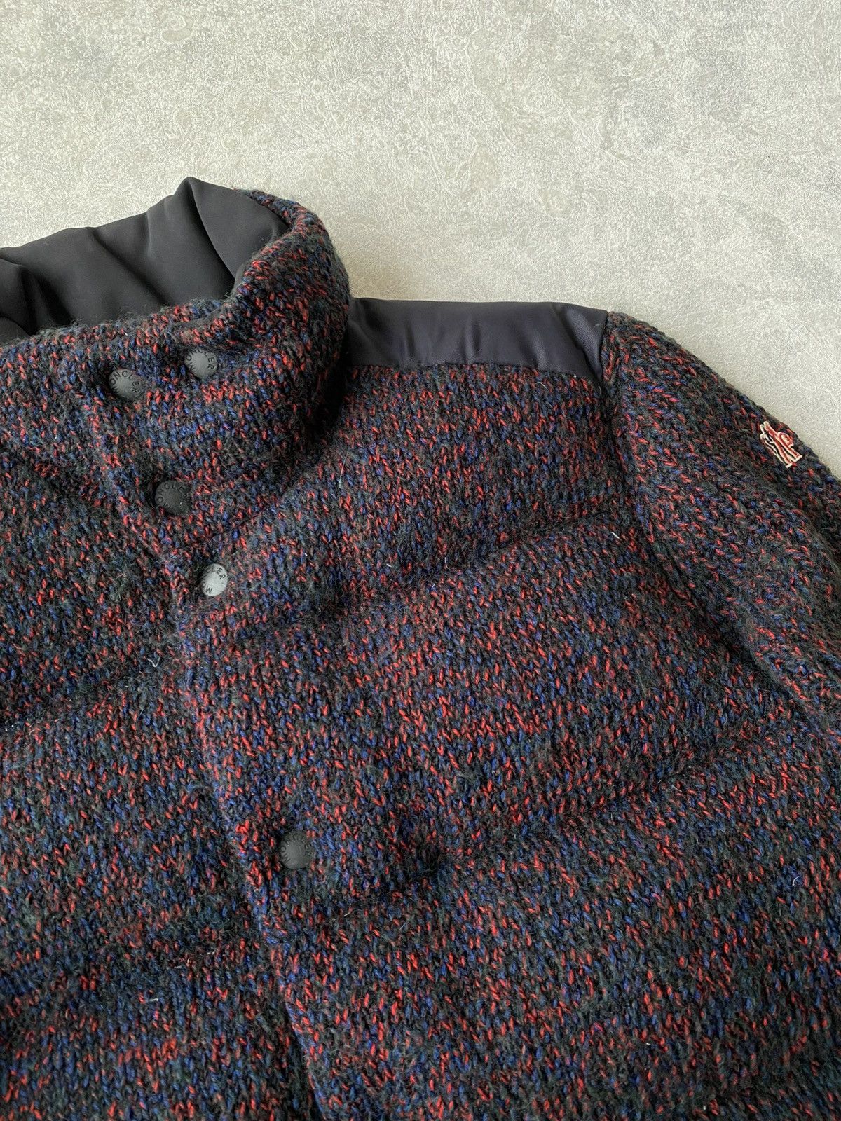 Moncler Moncler Grenoble $4500 Hybrid Tweed Knit Down Jacket Size US XL / EU 56 / 4 - 9 Thumbnail