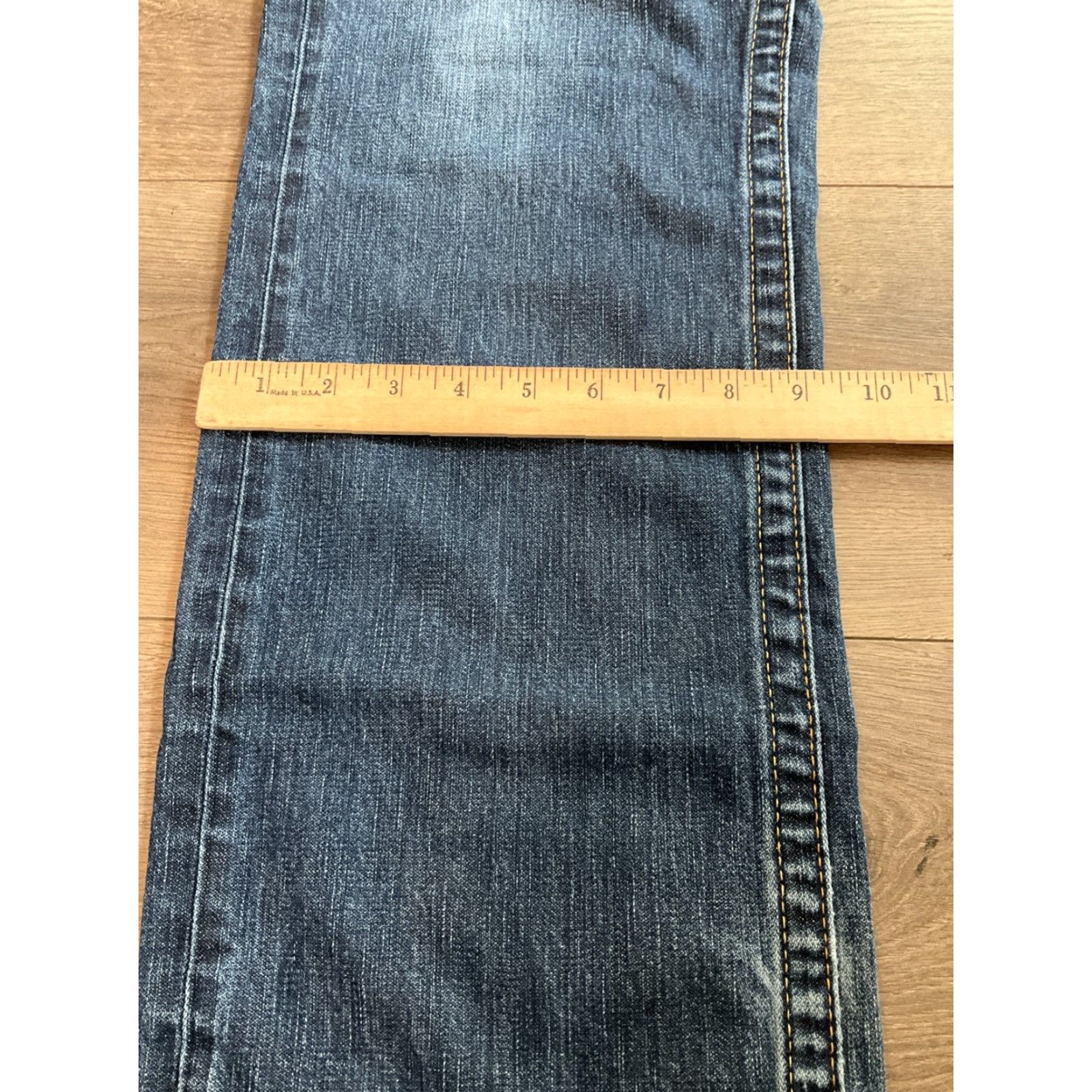 True Religion True Religion Jeans Ricky Relaxed Straight Mens 33 Inseam 34 Blue Denim Cotton 5-Pocket Logo Zipper Closure Size US 33 - 3 Thumbnail