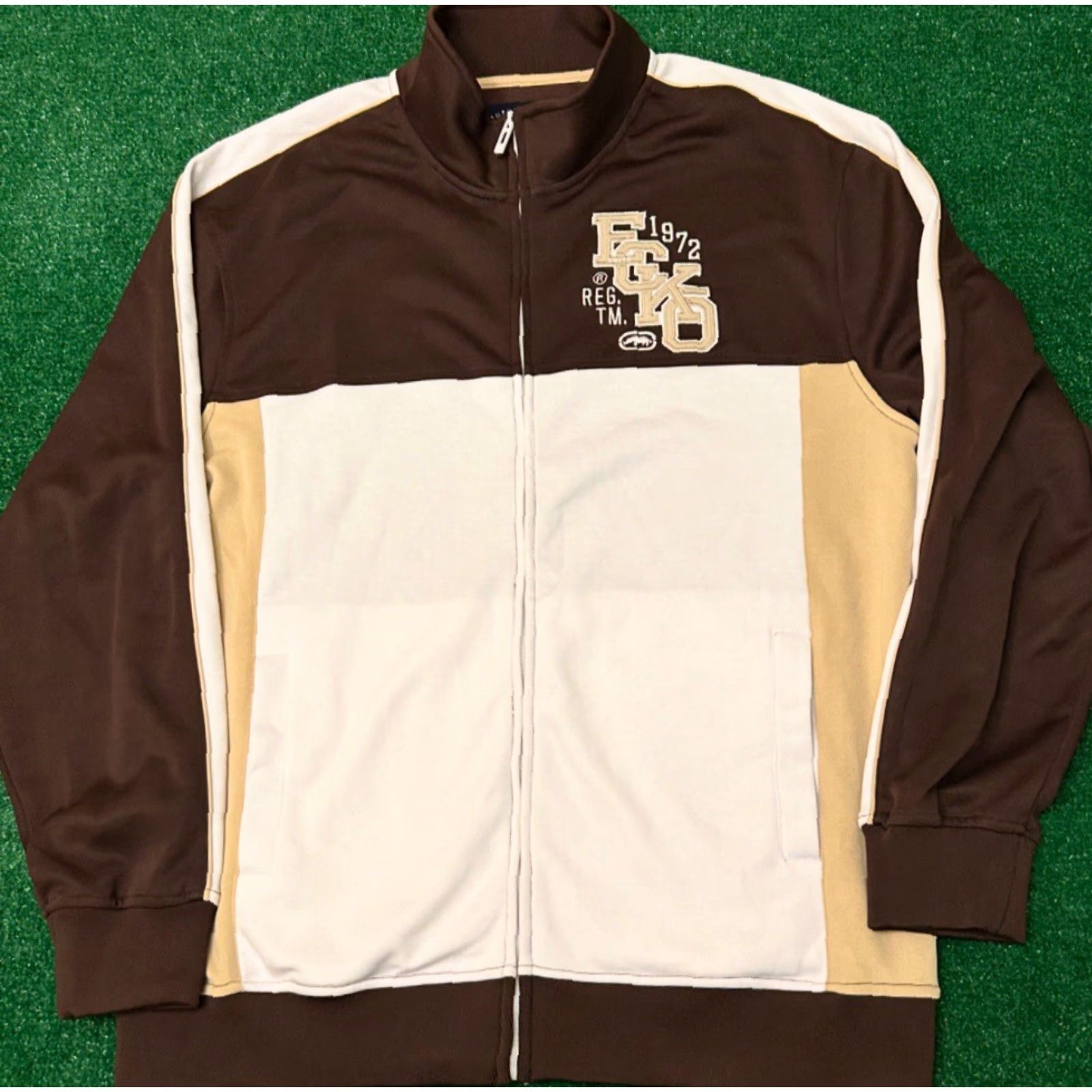 Ecko Unltd. VINTAGE Ecko Unltd Logo Full Zip Track Jacket Mens XL VTG 2000s Hip Hop Brown Size US XL / EU 56 / 4 - 2 Thumbnail