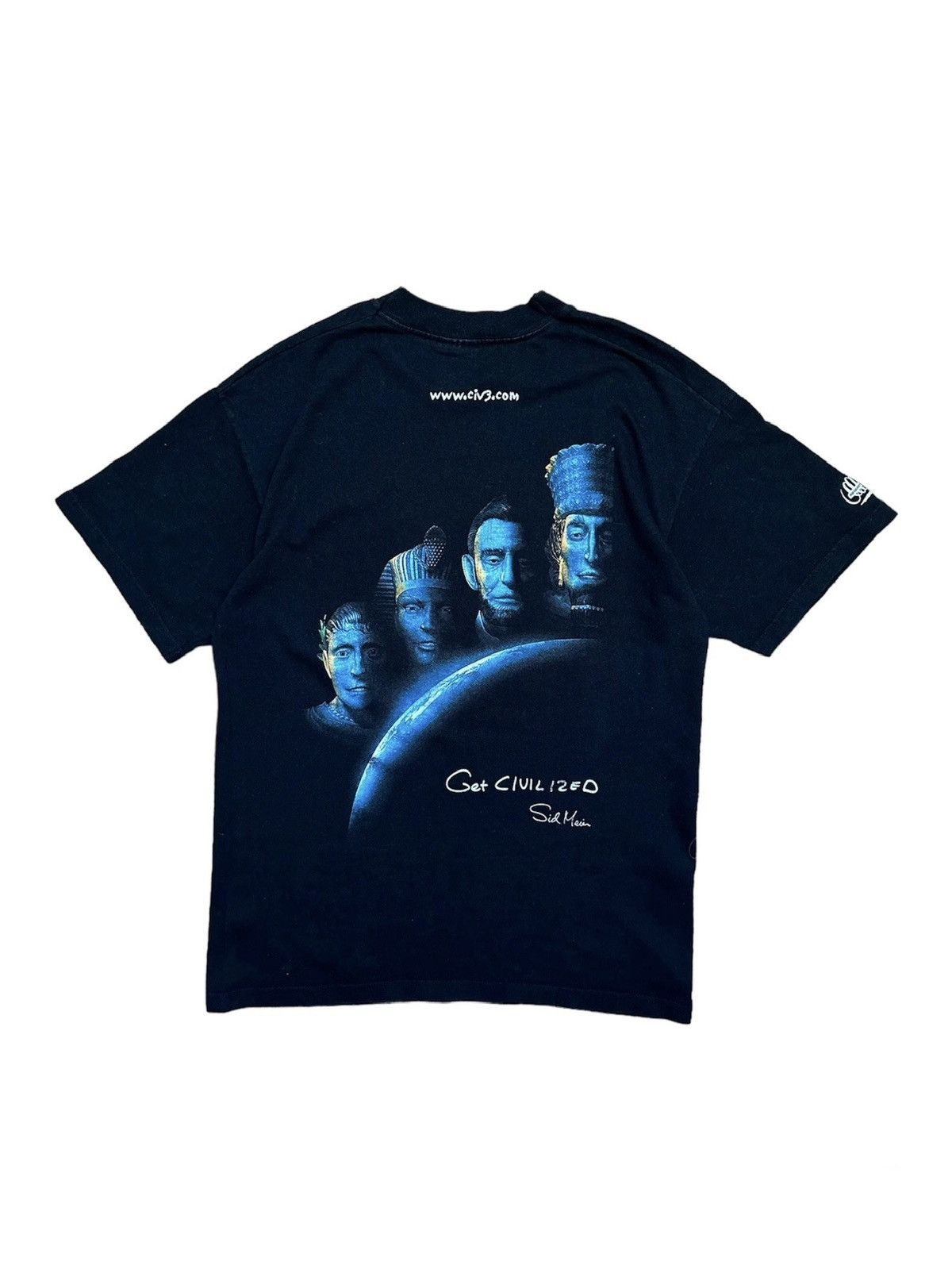 image of Screen Stars x Tee Sid Meier’S Civilization 3 Video Game Promo Tee Y2K Tech Tee in Black (Size Larg