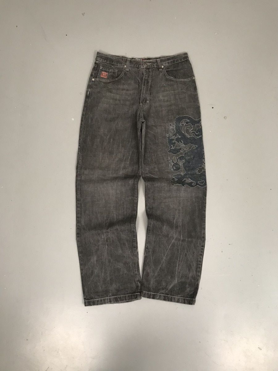 Vintage Vintage lot29 crazy big print denim Size US 36 / EU 52 - 1 Thumbnail