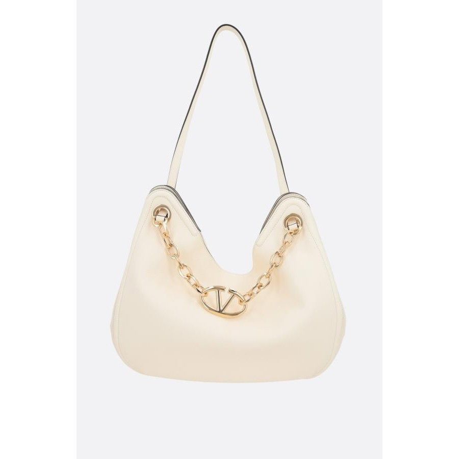 Valentino VALENTINO GARAVANI Gate White Grainy Leather Shoulder Bag Ne Size ONE SIZE - 1 Thumbnail
