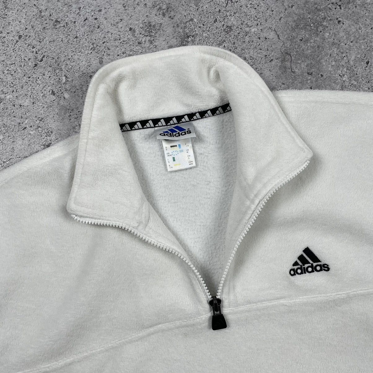 Adidas × Vintage Adidas Vintage 90s 1/3 Zip Fleece Sweatshirt Size US M / EU 48-50 / 2 - 8 Thumbnail