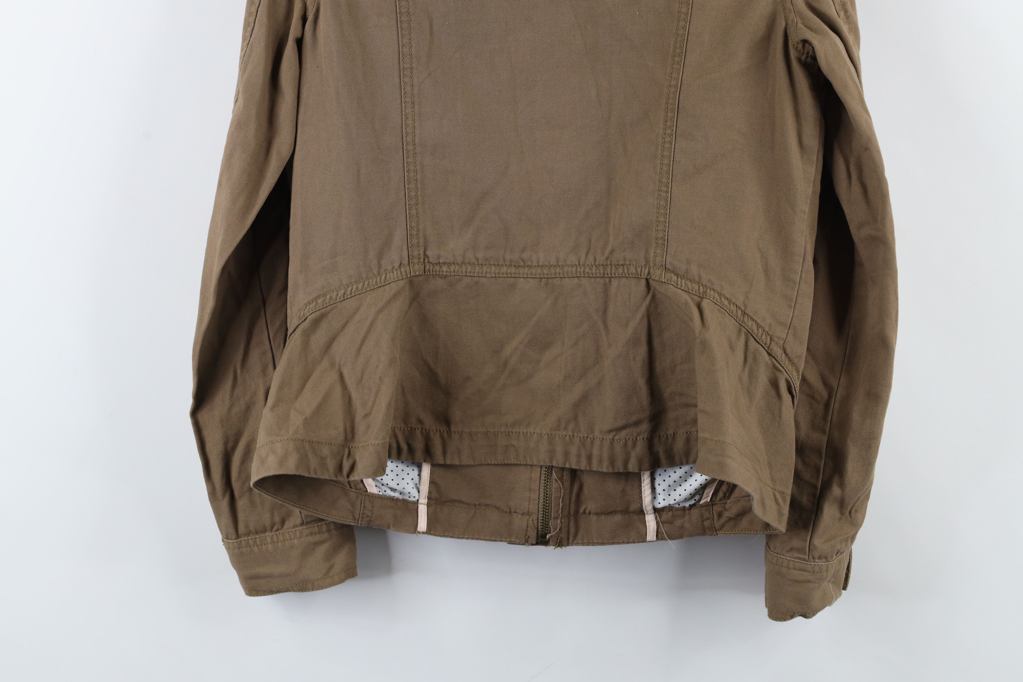 Vintage New Hinge Nordstrom Canvas Military Style Field Jacket Stone Size S / US 4 / IT 40 - 15 Thumbnail