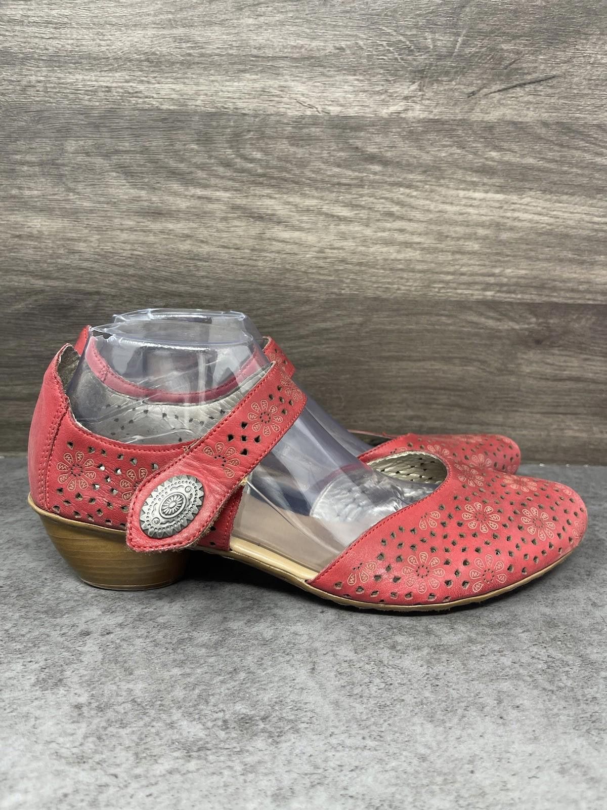 Rieker Rieker Mirjam 53 Shoes Womens Size 11 (42) Red Leather Size US 11 / IT 41 - 5 Thumbnail