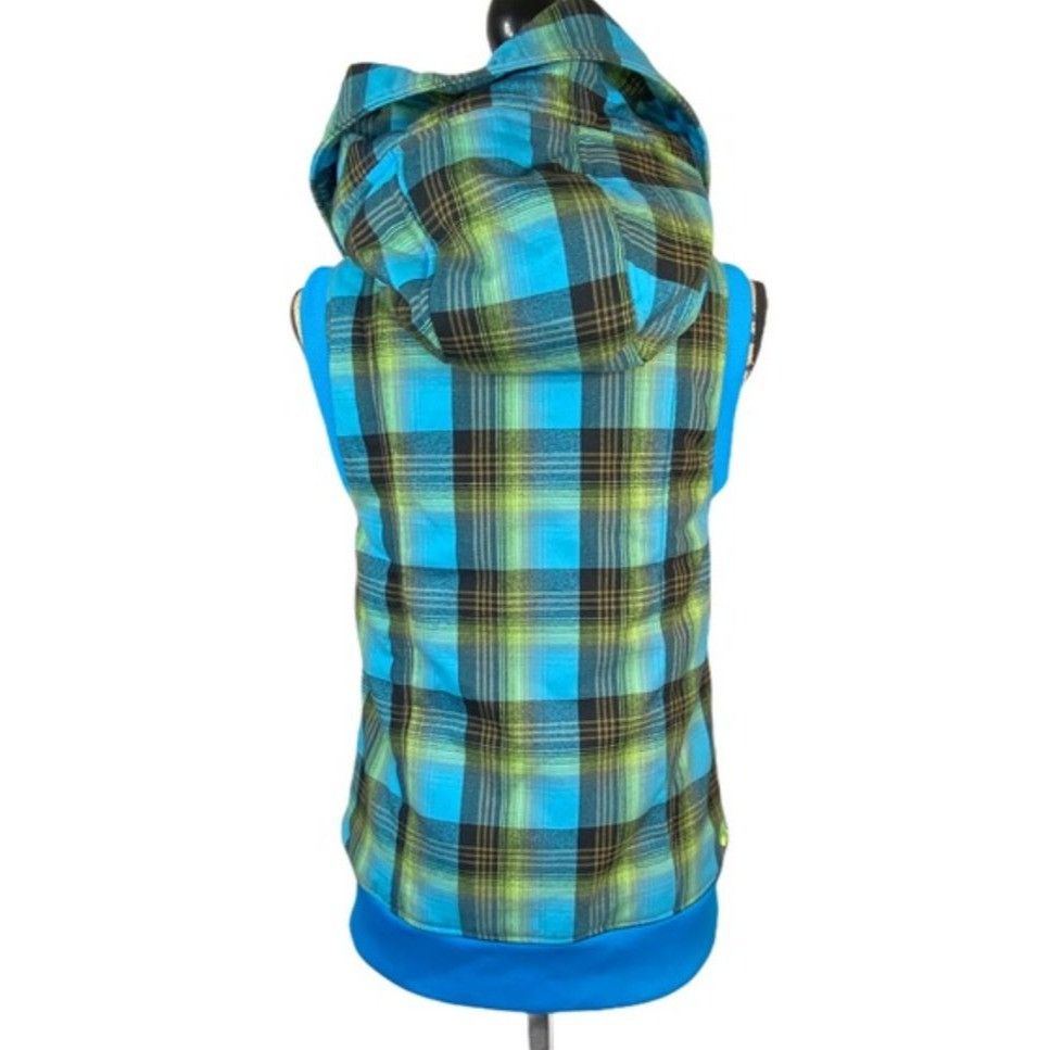 Burton Burton Dryride Vest Women’s S Blue Green Plaid Zip Up Hoodie Size S / US 4 / IT 40 - 4 Thumbnail