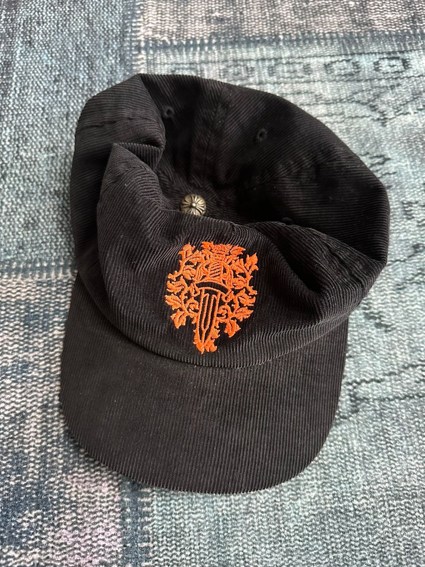 Chrome Hearts Chrome Hearts Orange Sword Vine Corduroy Cap Size ONE SIZE - 1 Thumbnail