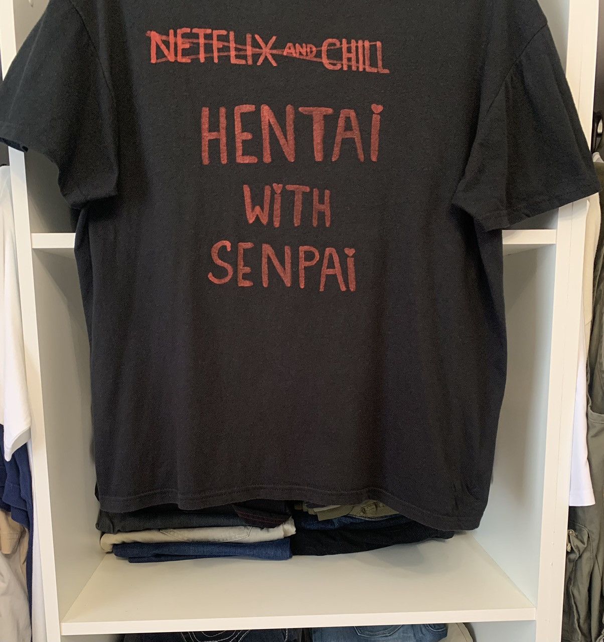 Other Netflix And Chill - Hentai With Senpai Woman’s T-shirt Size XL / US 12-14 / IT 48-50 - 13 Thumbnail