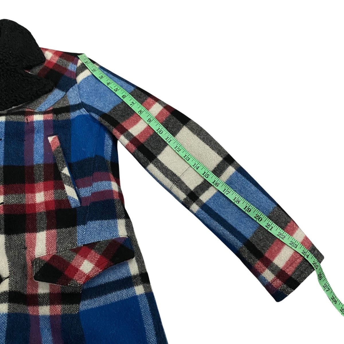 Number (N)ine Vintage Number Nine Check Pattern Wool Sherpa Jacket Size 2 Size US M / EU 48-50 / 2 - 18 Thumbnail
