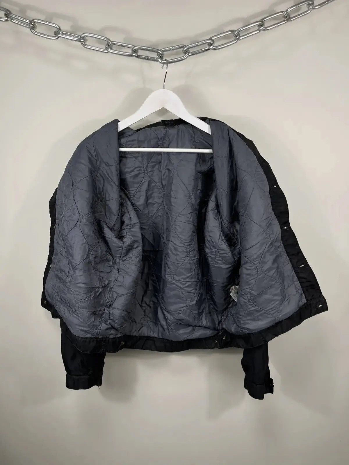 Diesel × Vintage Vintage Diesel 90s Rare Nylon Leather Avant Garde Jacket Size US L / EU 52-54 / 3 - 14 Thumbnail
