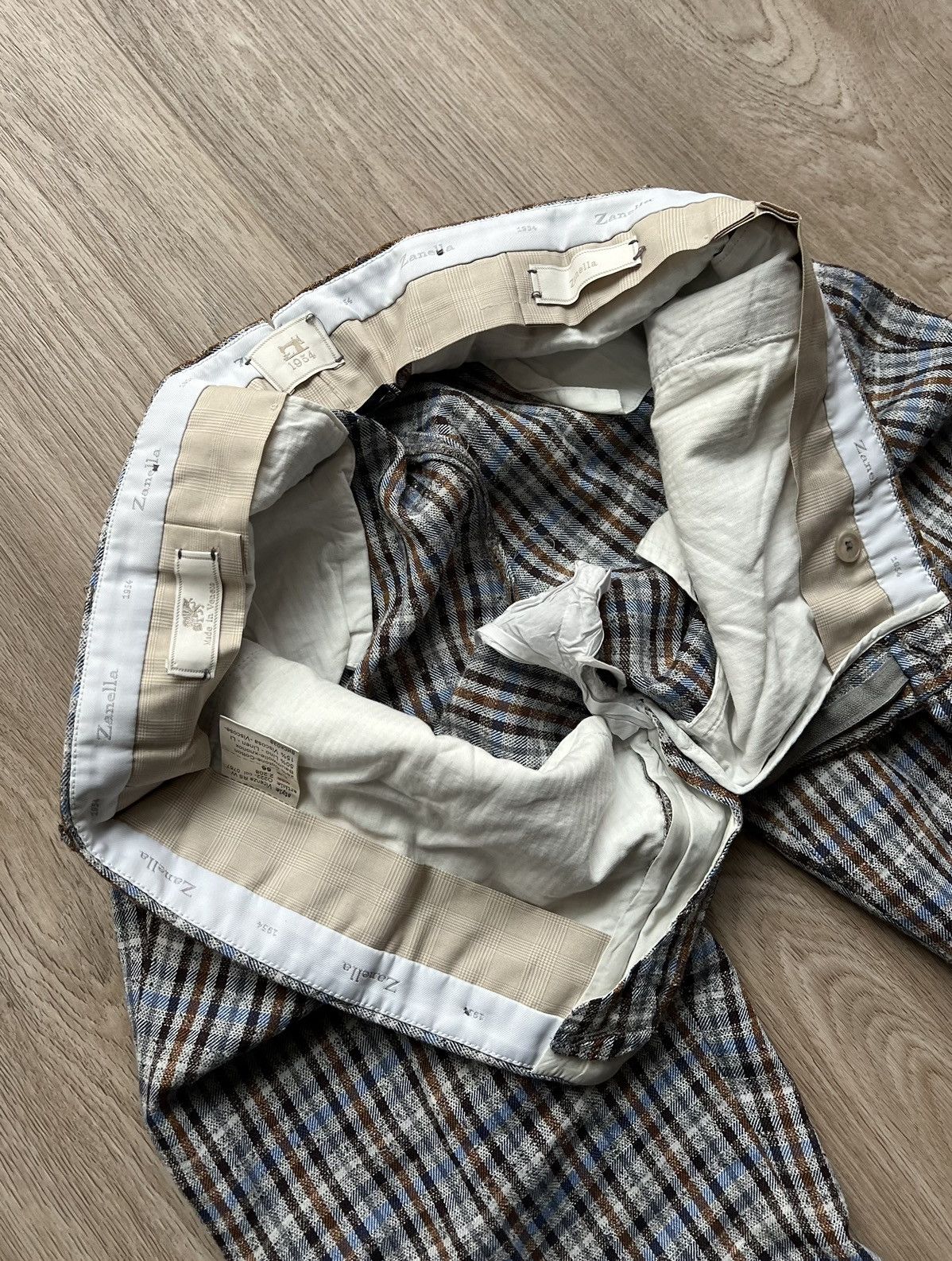 Zanella Zanella Checked Dress Trousers Chino Pants Size US 36 / EU 52 - 8 Thumbnail