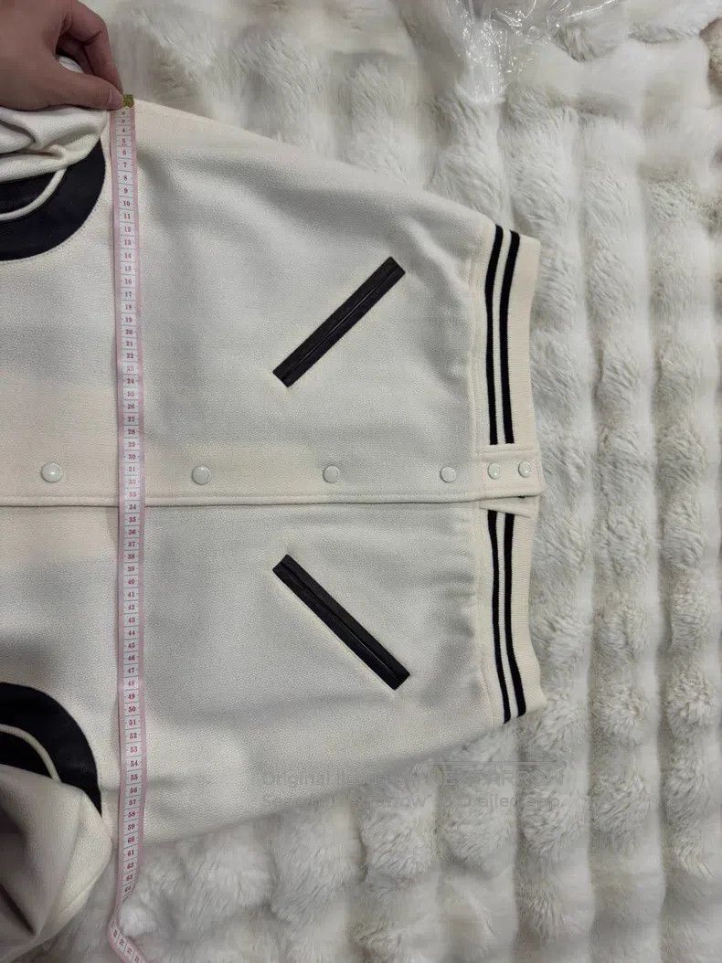 Saint Laurent Paris Saint Laurent Paris White Teddy Baseball Jacket Size US M / EU 48-50 / 2 - 7 Thumbnail