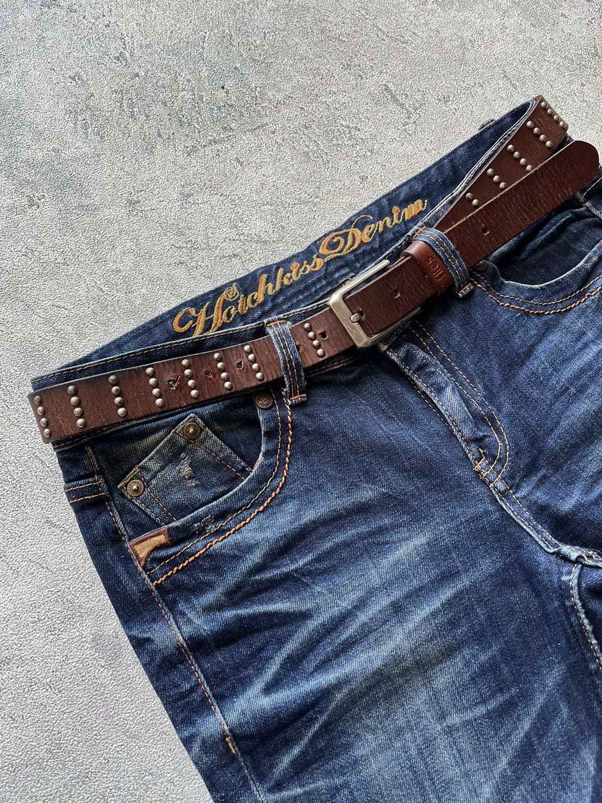 Tornado Mart 2000s HOTCHKISS DENIM FADED FLARE JEAN Size US 32 / EU 48 - 4 Thumbnail