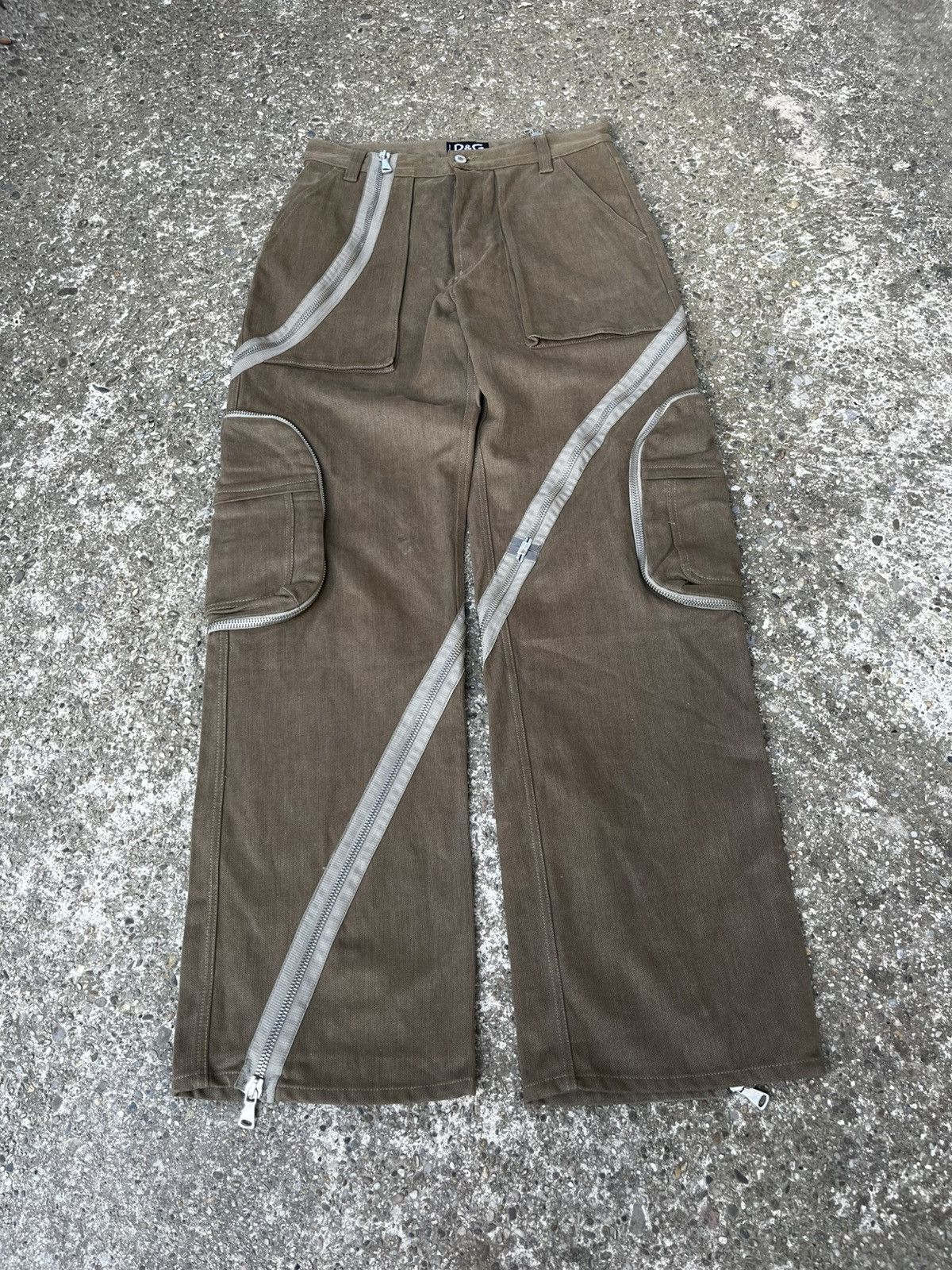 Dolce & Gabbana AW2003 Dolce & Gabbana tornado cargo zipper pants archive Size US 32 / EU 48 - 3 Thumbnail