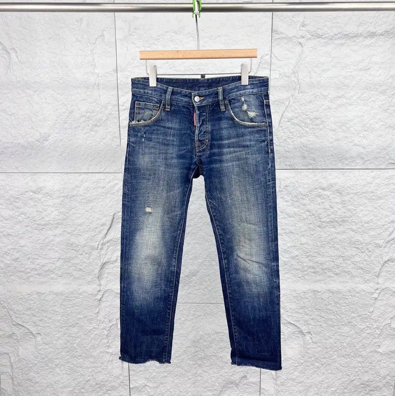 Dsquared2 DSQUARED2 Casual Blue Cotton Pants 0089 Size US 30 / EU 46 - 1 Thumbnail