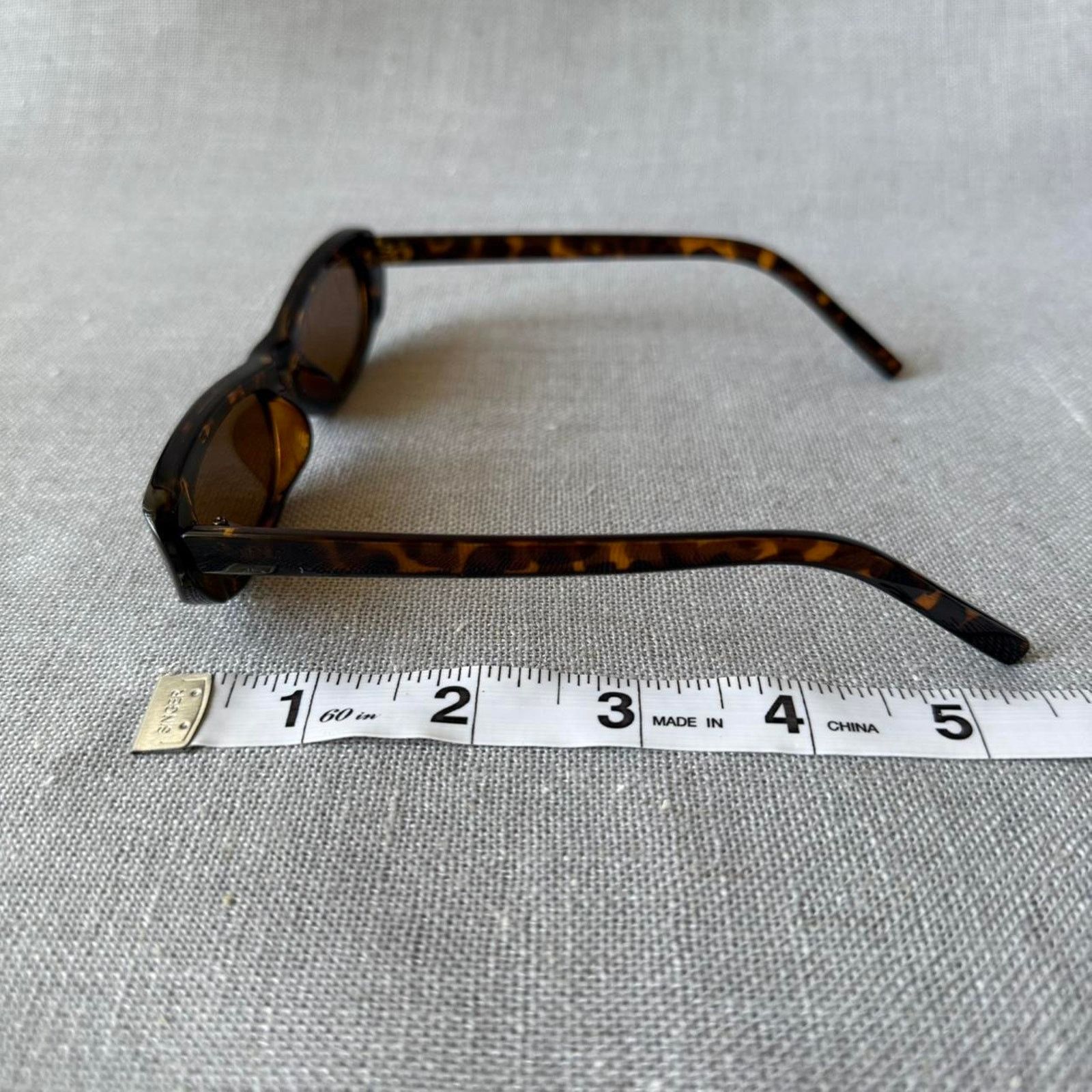 Other Skinny thin tortoise frame sunglasses Size ONE SIZE - 7 Thumbnail