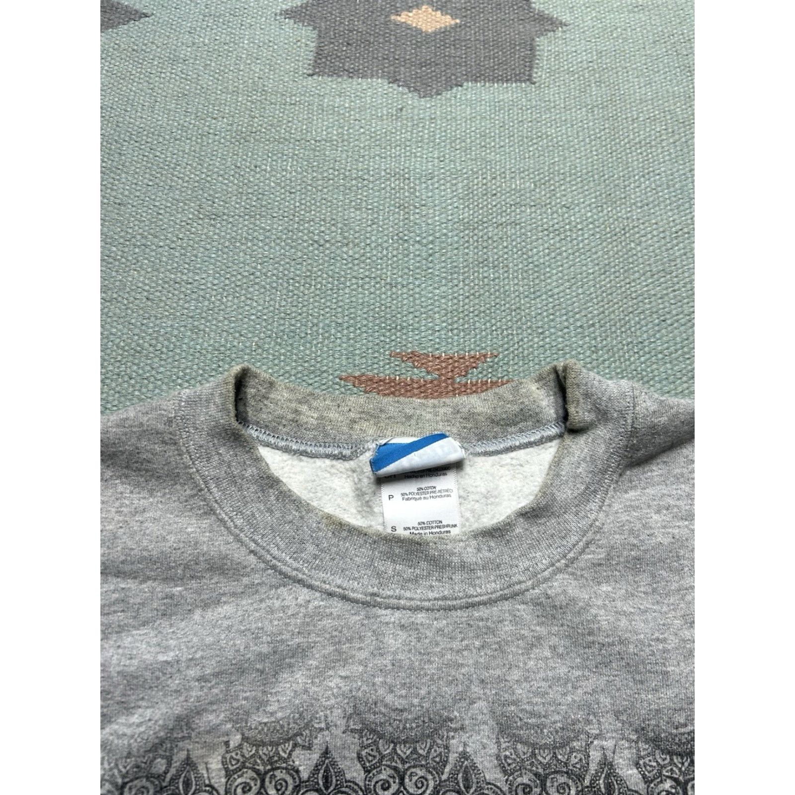 Vintage VINTAGE Sweatshirt Gray Adult Small Sacred Geometry Eyeball Spiritual Crewneck Pullover Men Size US S / EU 44-46 / 1 - 6 Thumbnail