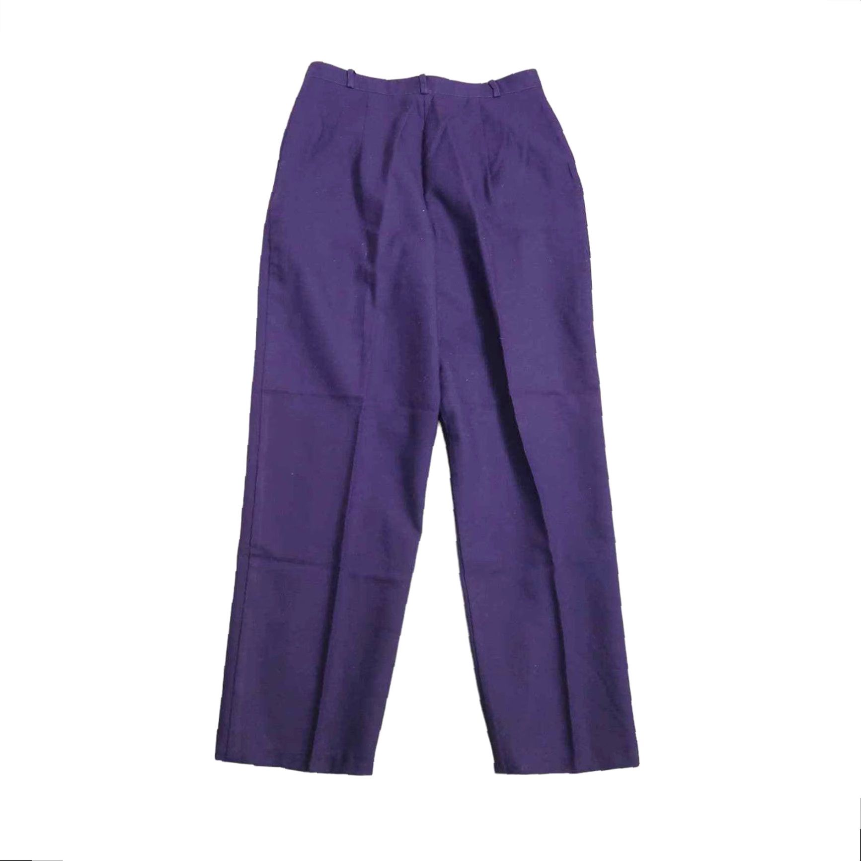 Vintage VINTAGE Norton McNaughton Purple Pleat Front Trouser Pants 12 Women’s 1990s Secretary/Geek Look Classic Size 34" / US 12 / IT 48 - 3 Thumbnail
