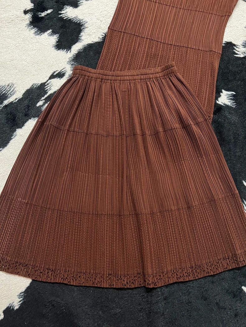 Issey Miyake Issey Miyake size:m Brown cut-out skirt Size 42" / US 20 - 4 Thumbnail
