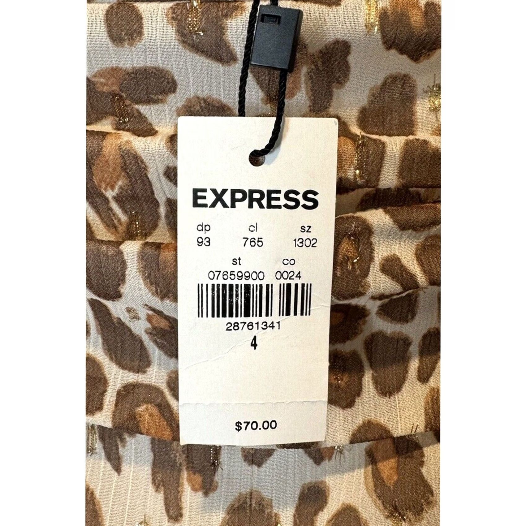Express Express Mini Skirt Womens Size 4 Animal Print Multicolor Ruffle Zipper Size 27" / US 4 / IT 40 - 2 Thumbnail