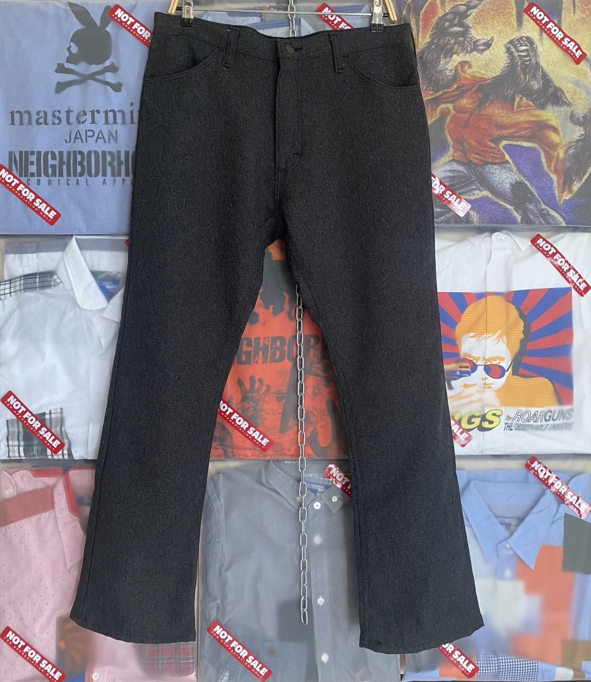 Wrangler Wrangler Charcoal Grey Boot Cut Sta Prest Size US 33 - 1 Thumbnail
