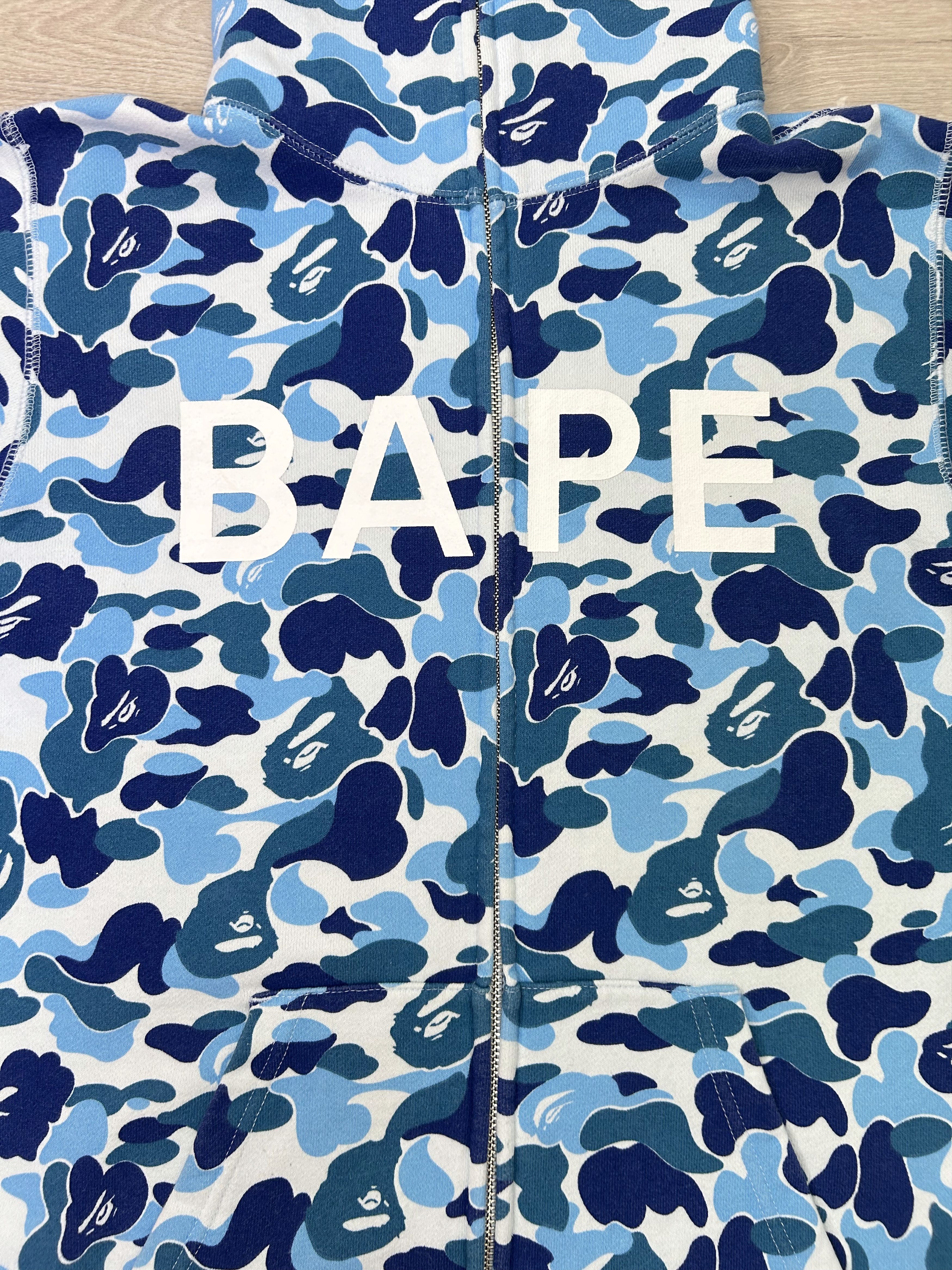 Bape BAPE LOGO ABC Camo Blue Full Zip Hoodie [Size S] Size S / US 4 / IT 40 - 2 Thumbnail