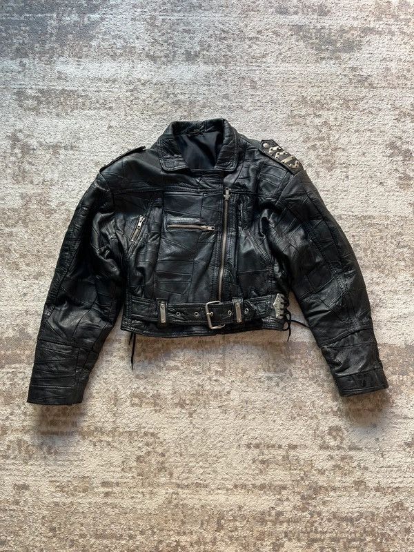 Dr. Martens C&AxDr. Martins Vintage 1980s Leather Biker Jacket Sz 2 / XS Size XS / US 0-2 / IT 36-38 - 1 Thumbnail