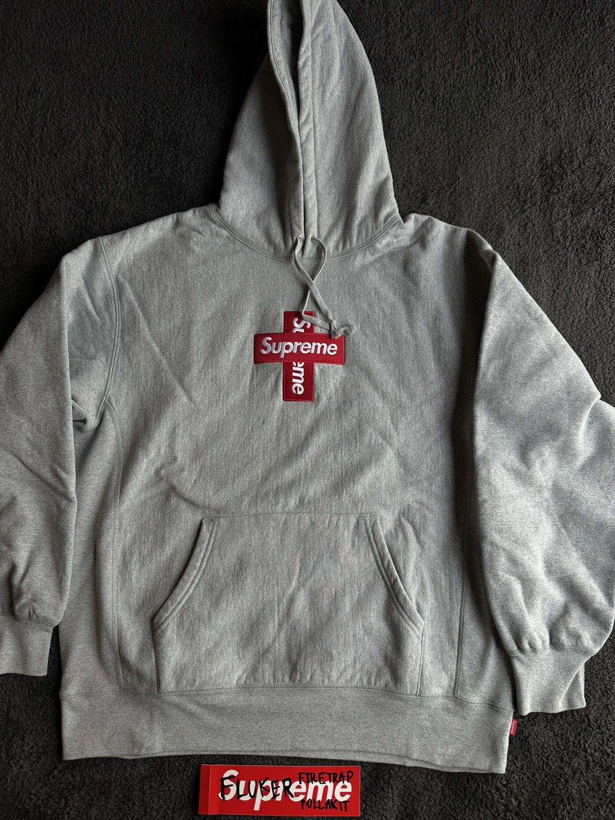 Supreme Supreme Cross Bogo grey Hoodie used 9/10 Size XL Size US XL / EU 56 / 4 - 3 Thumbnail