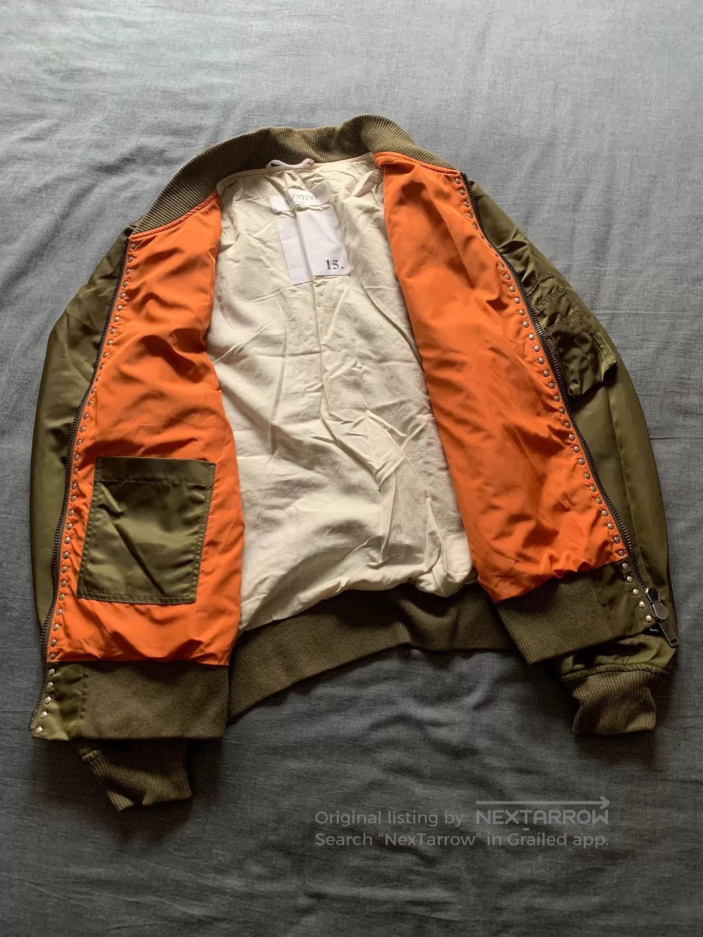 Valentino Valentino Rivet MA1 Bomber Jacket. Size US M / EU 48-50 / 2 - 3 Thumbnail