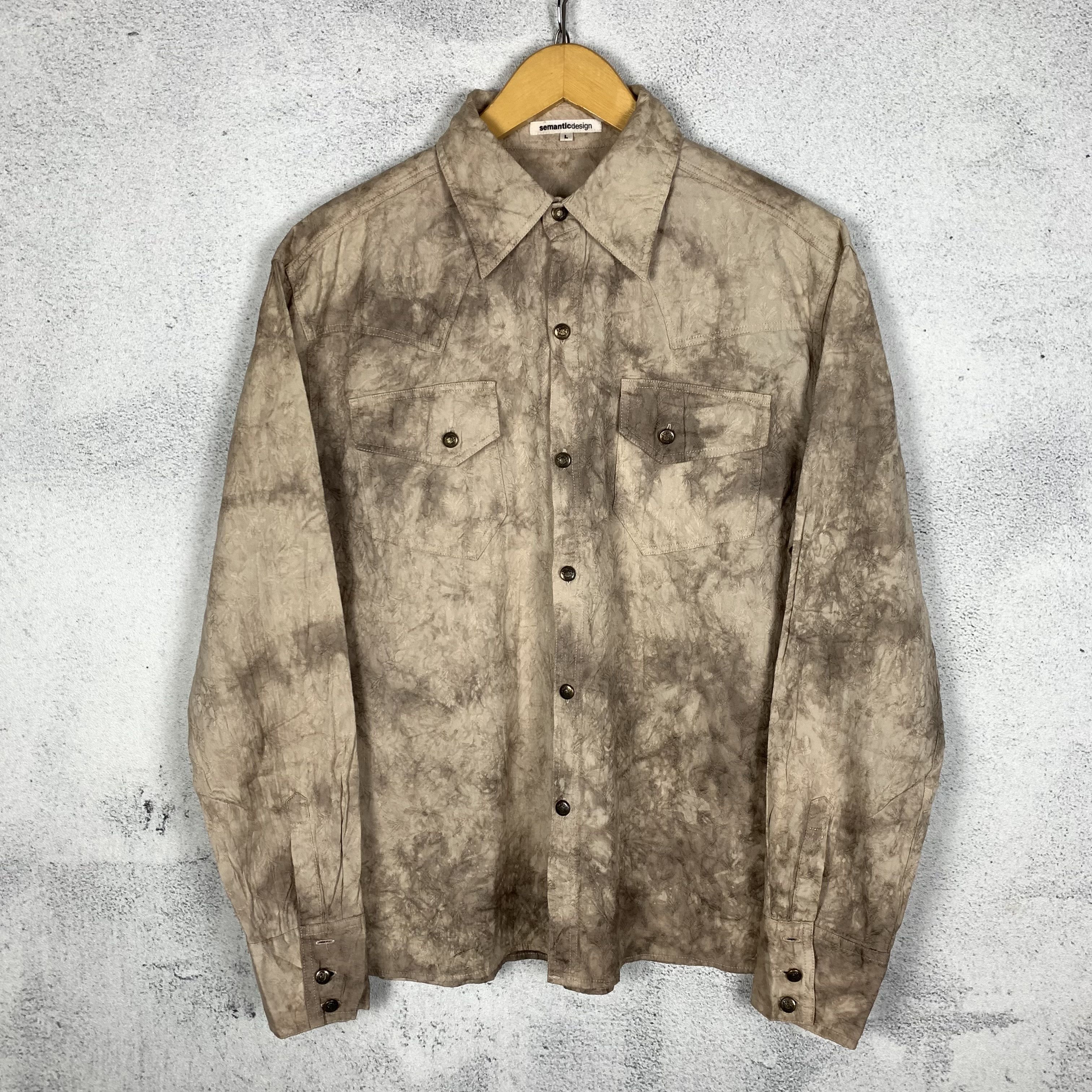 Semantic Design Western Shirt Abstract Pattern