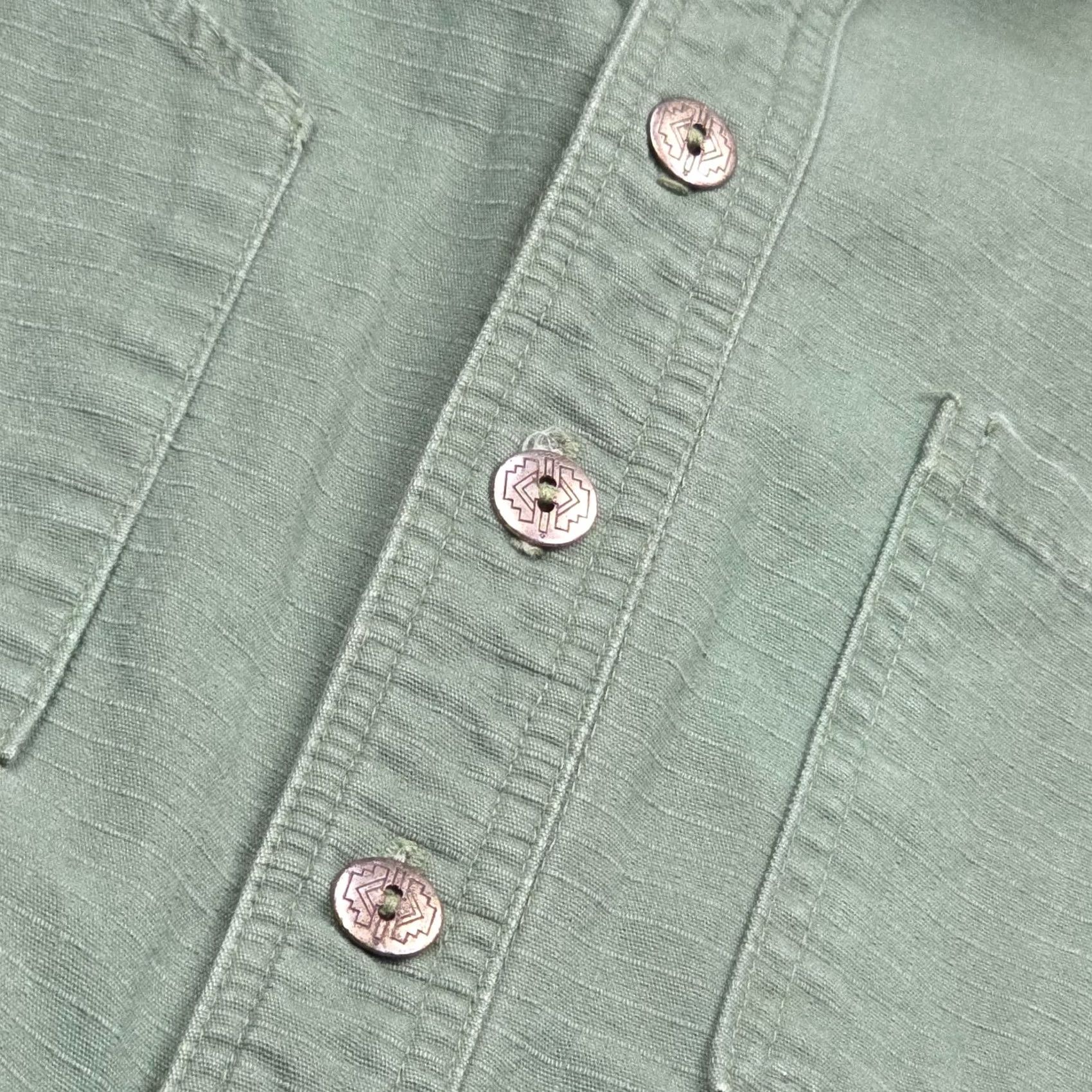Vintage VINTAGE Unbranded Military Button Up Shirt Mens Medium Green FREE WORKERS UNION USA Button-Up Shirt Mens Green Size US M / EU 48-50 / 2 - 2 Thumbnail
