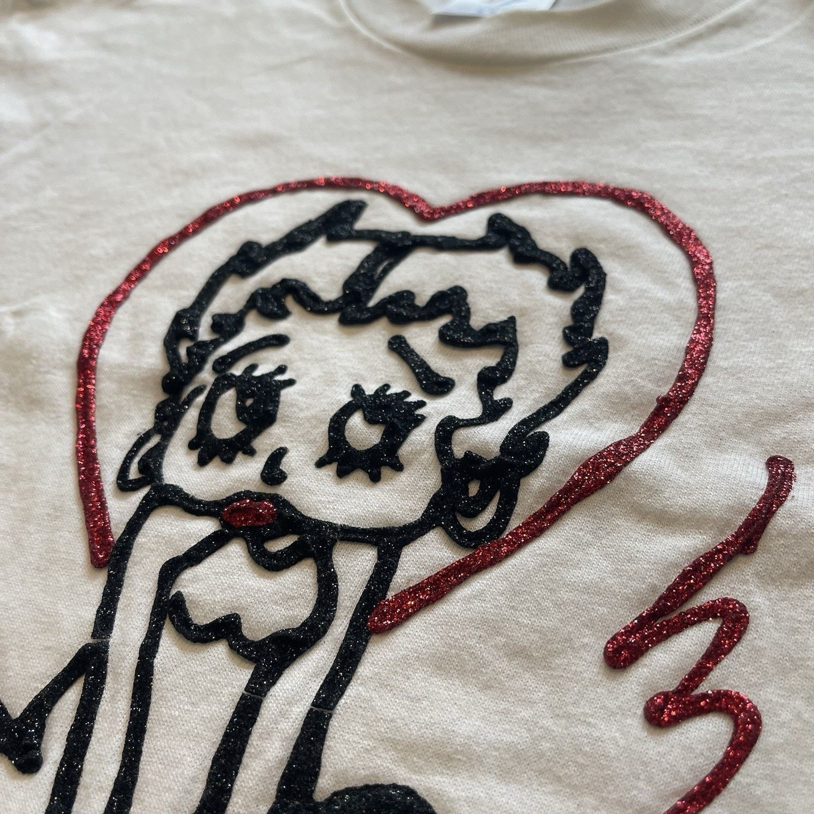 Jerzees Betty Boop Custom TShirt M Thick Glitter Paint Cute Funny Size US M / EU 48-50 / 2 - 5 Thumbnail