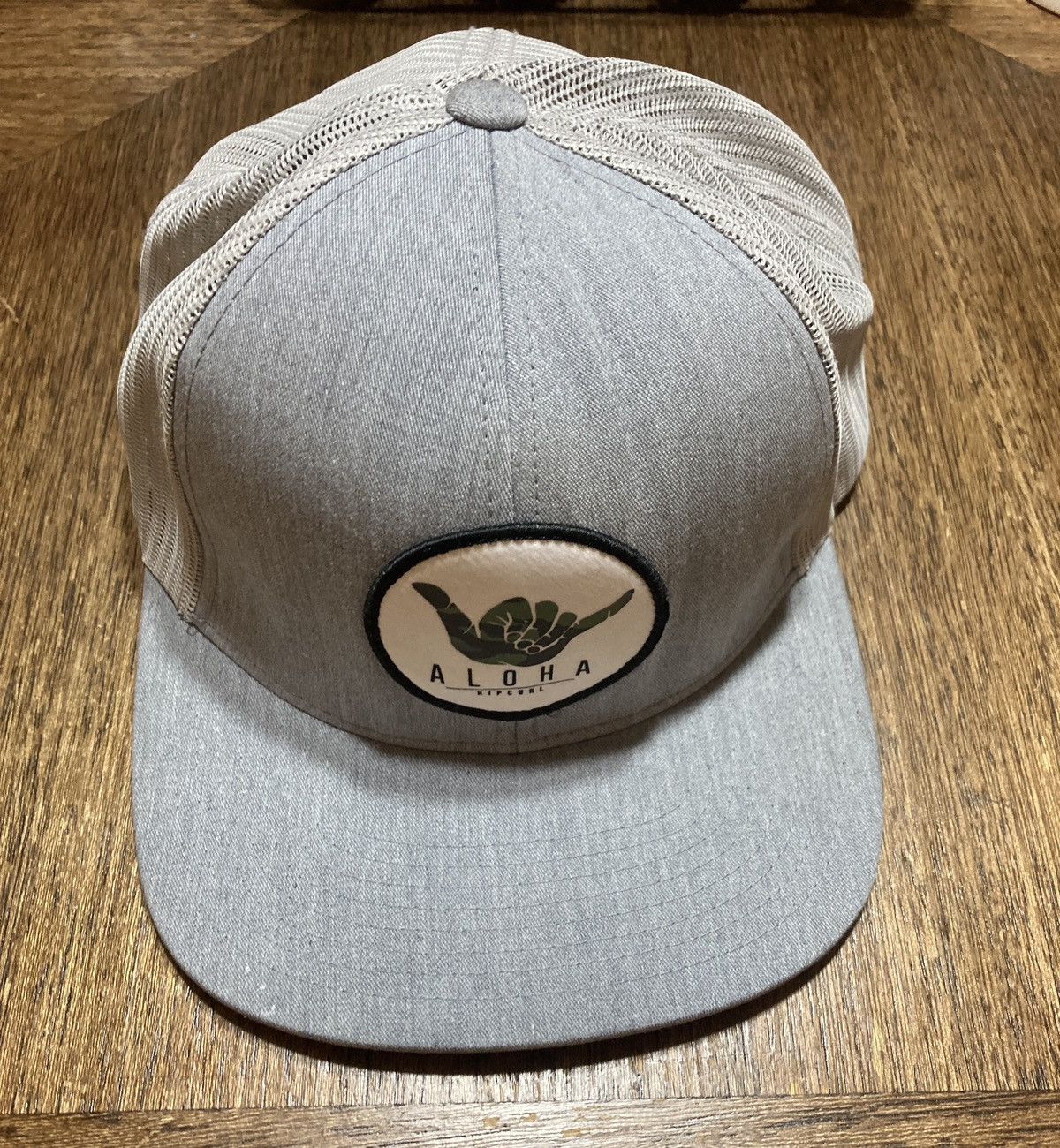 Rip Curl RIPCURL Flatbill Hat Grey Hang Loose Hand Snapback Size ONE SIZE - 5 Thumbnail