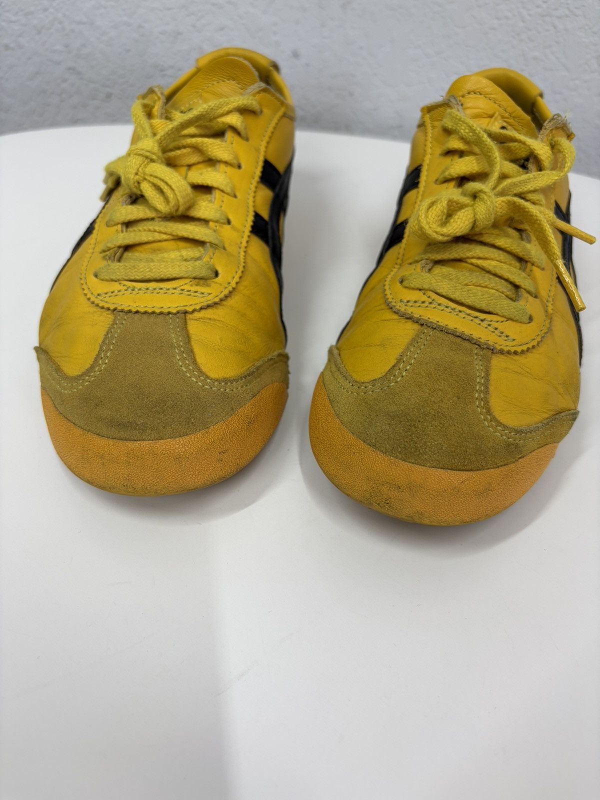 Asics Onitsuka Tiger Mexico 66 Yellow Black Leather Sneakers Y2K Size US 9 / EU 42 - 7 Thumbnail