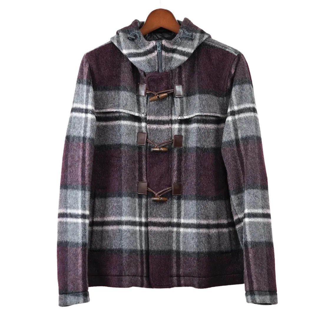 Herno HERNO Checkered Short Duffle Coat Size US M / EU 48-50 / 2 - 1 Thumbnail