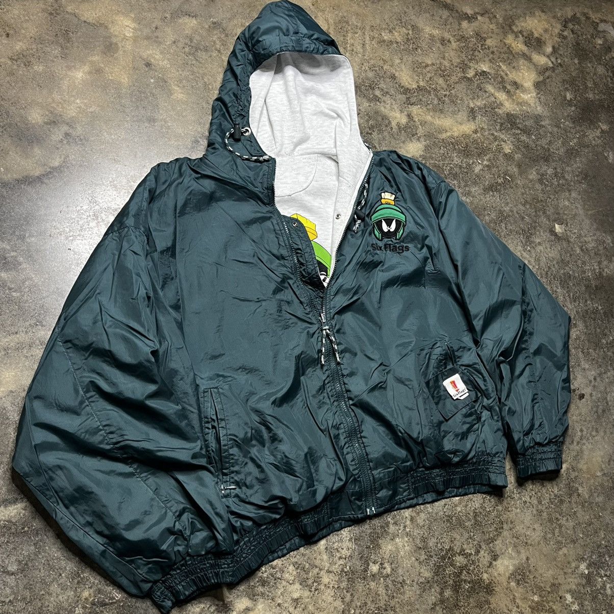 Vintage vintage marvin the martian six flags zip up jacket Size US XL / EU 56 / 4 - 1 Thumbnail