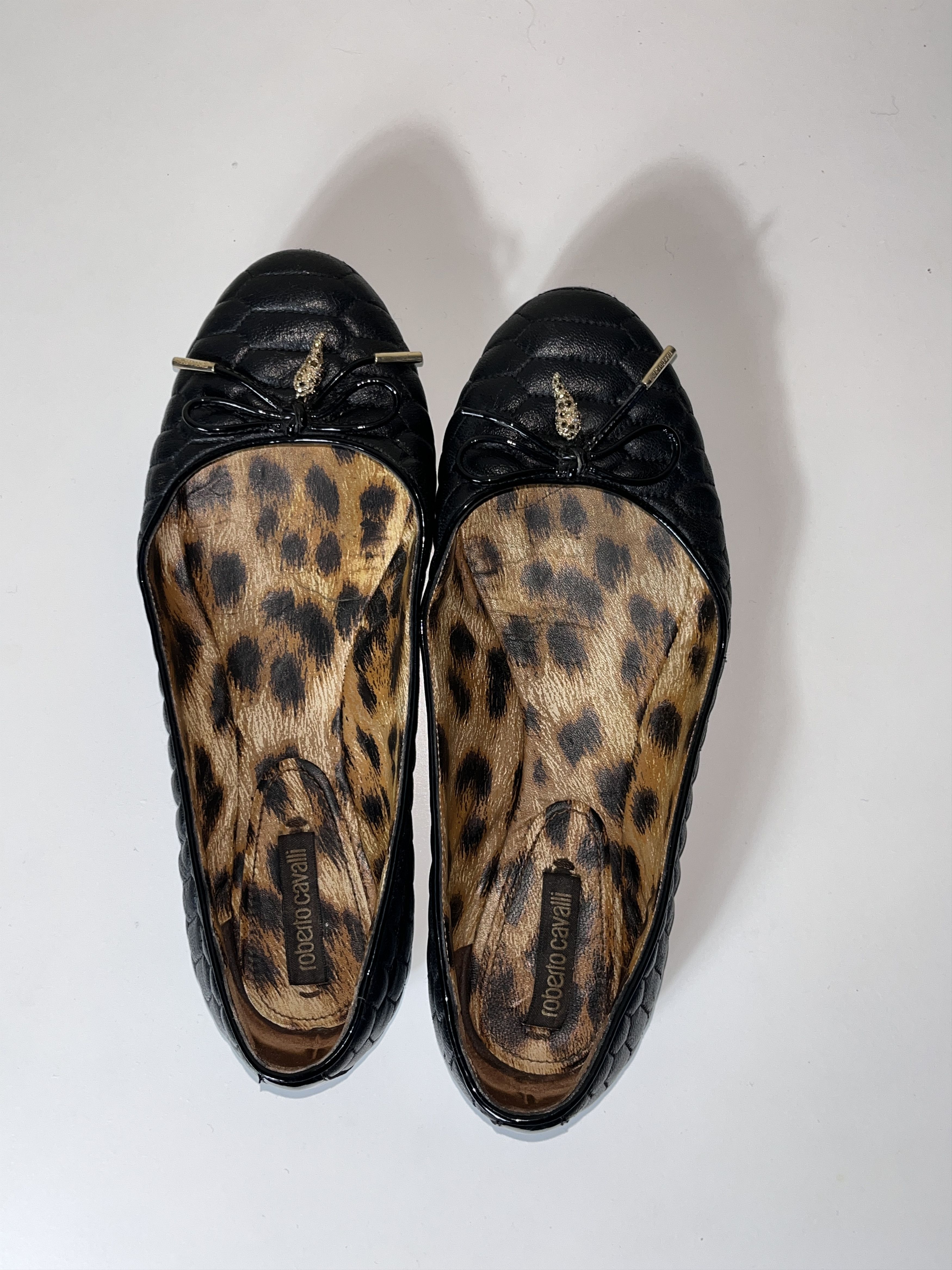 Roberto Cavalli Roberto Cavalli Just Cavalli Black Ballet Flats - Size 38 Size US 7 / IT 37 - 3 Thumbnail