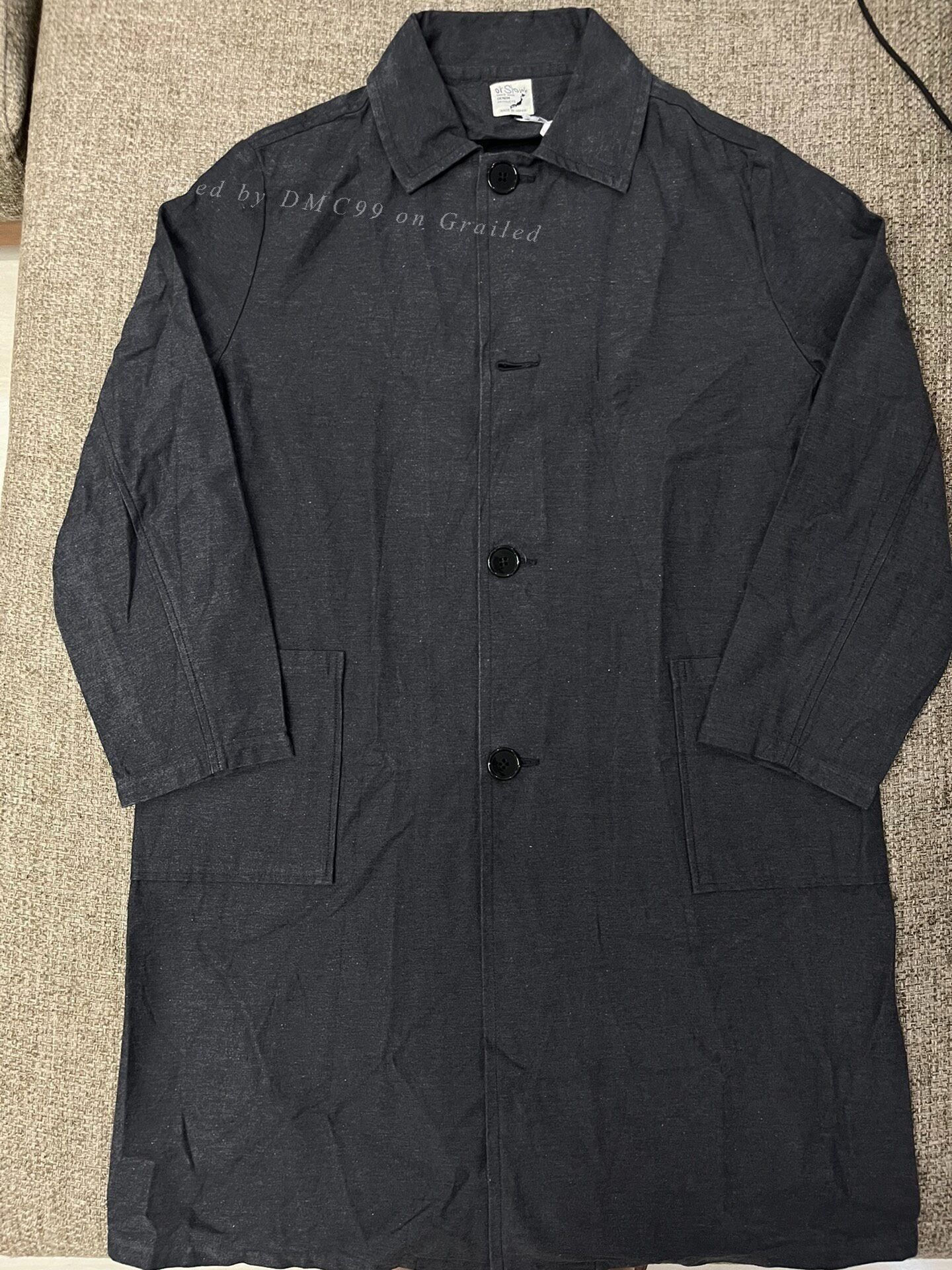 Orslow Orslow Vintage Woven Denim Trench Coat Size US S / EU 44-46 / 1 - 1 Thumbnail