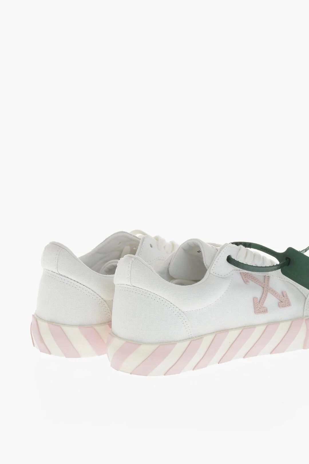 Off-White og1mm0426 Canvas Low-Top Sneakers in White & Pink Size US 12 / IT 42 - 2 Thumbnail