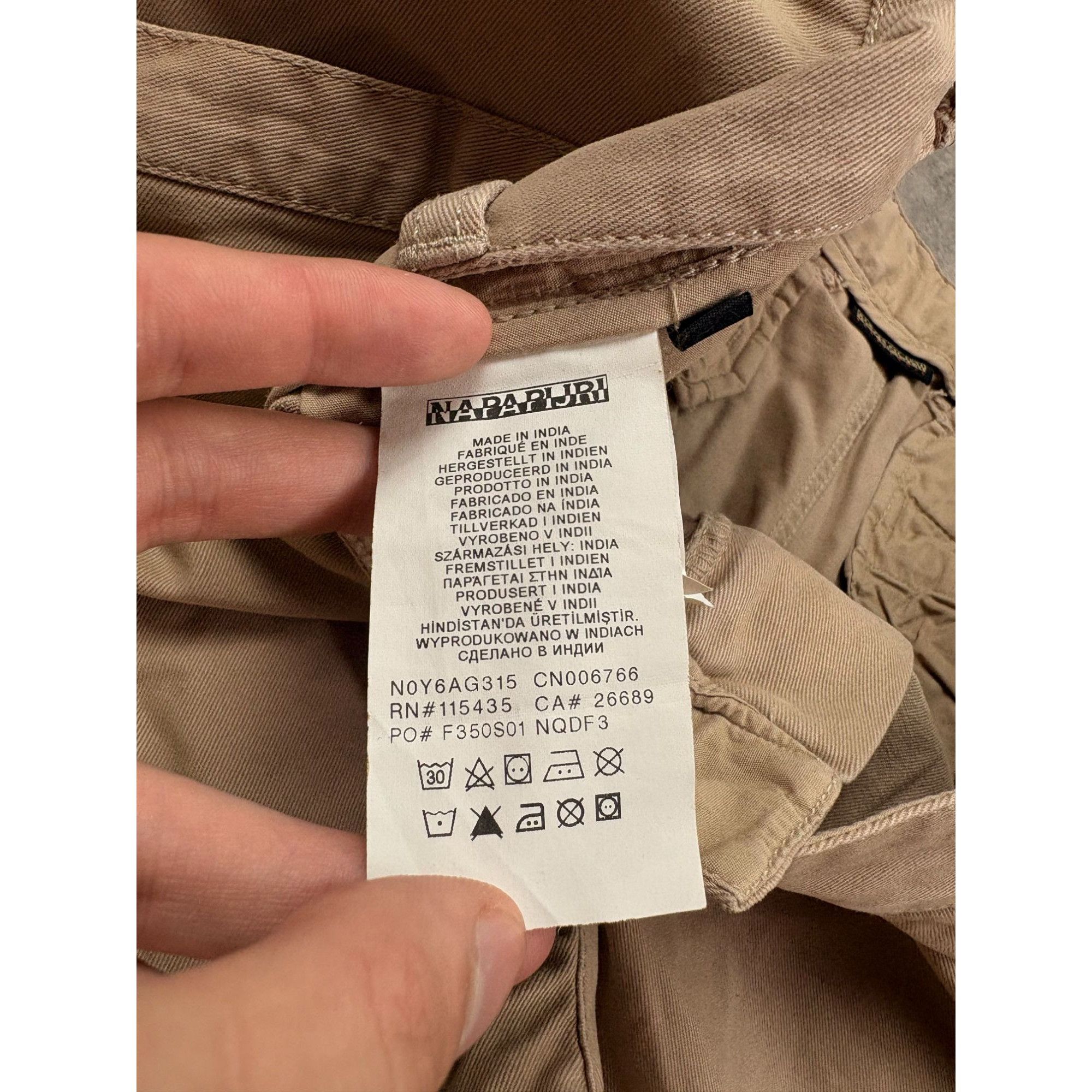 Napapijri NAPAPIJRI Men’s Cargo Pants Size W36 Beige Khaki Military Ta Size US 36 / EU 52 - 9 Thumbnail
