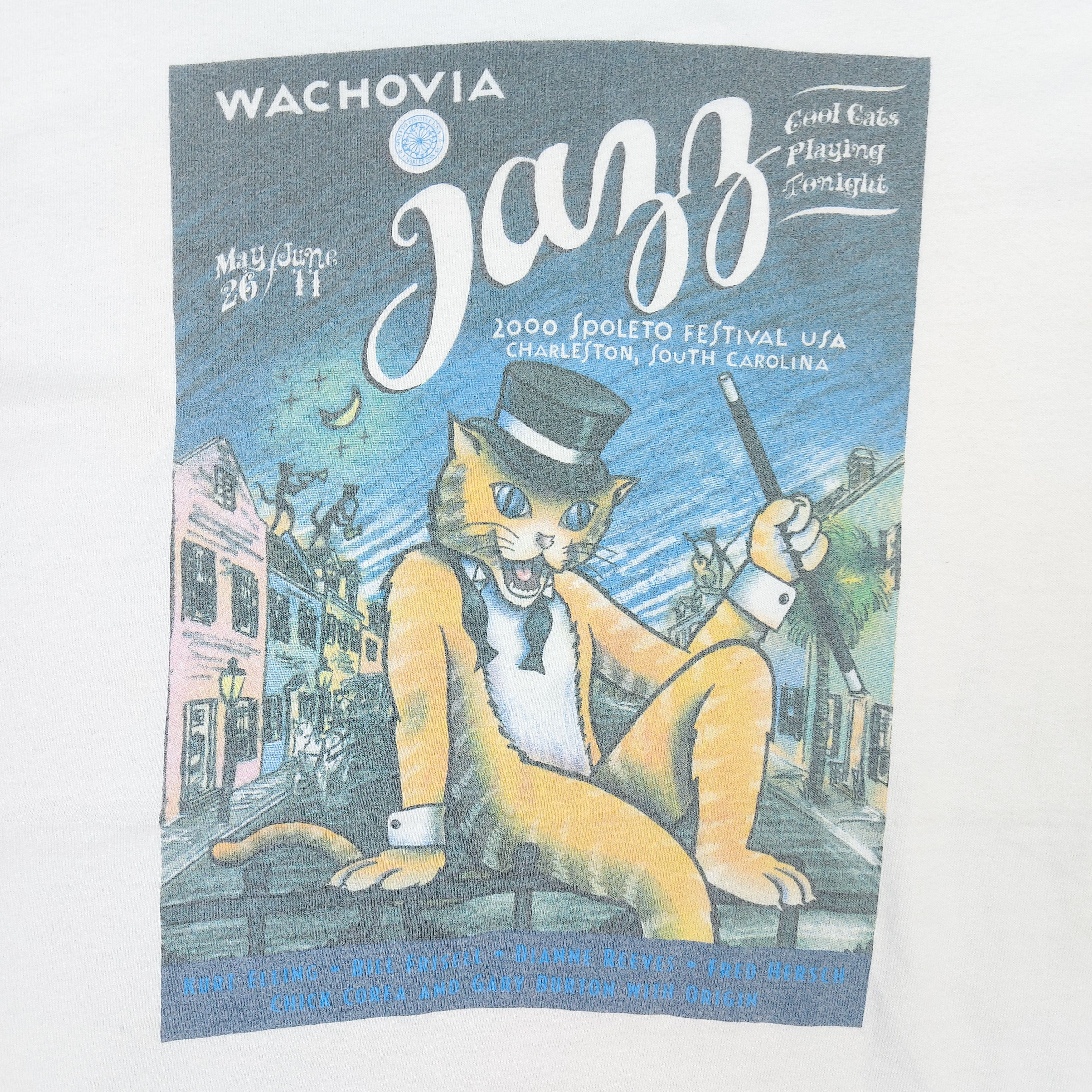 Band Tees Vintage 2000 Wachovia Jazz Series Spoleto Festival USA TEE Size US L / EU 52-54 / 3 - 4 Thumbnail