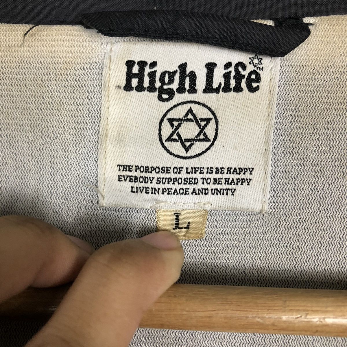 Japanese Brand 📌VINTAGE LIGHT JACKET BIKER HIGH LIFE BIG LOGO DESIGN Size US L / EU 52-54 / 3 - 18 Thumbnail