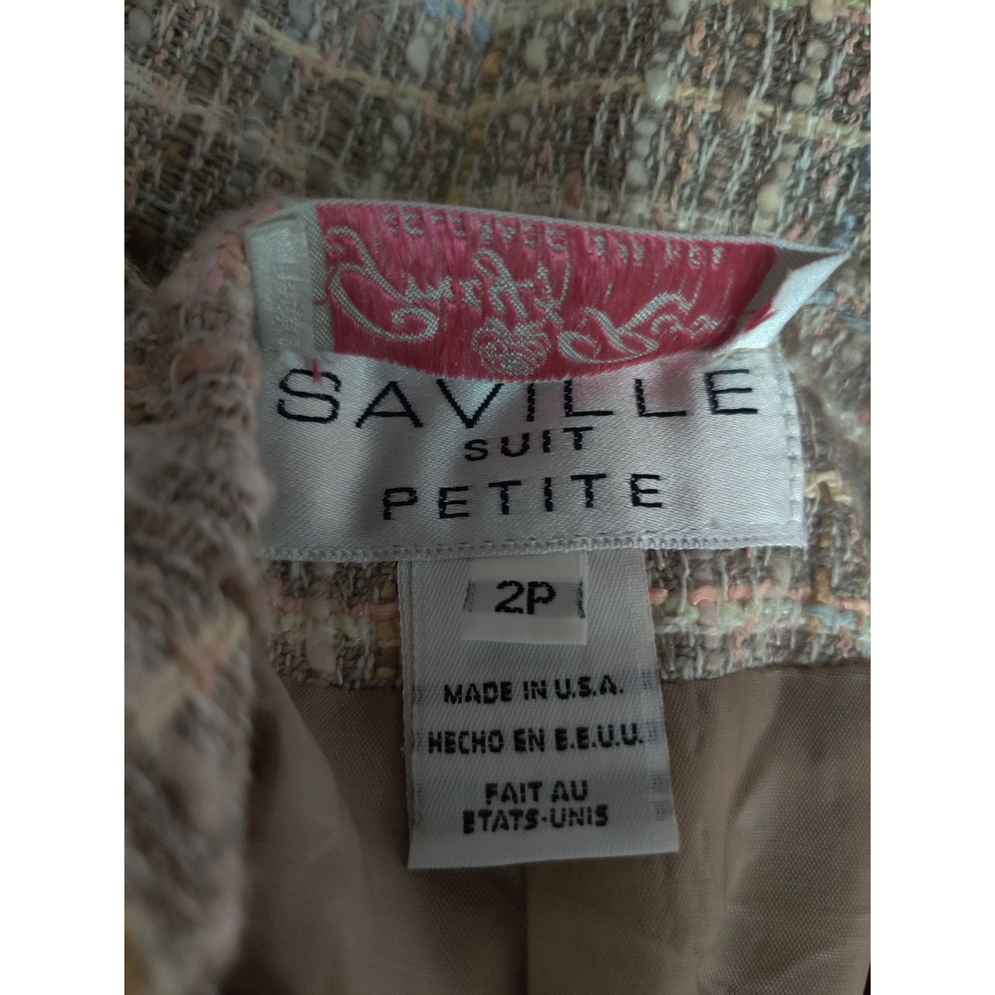 Vintage Vintage Saville Suit Tweed Blazer Size 2 Petite Gold Buttons Size XS / US 0-2 / IT 36-38 - 7 Thumbnail