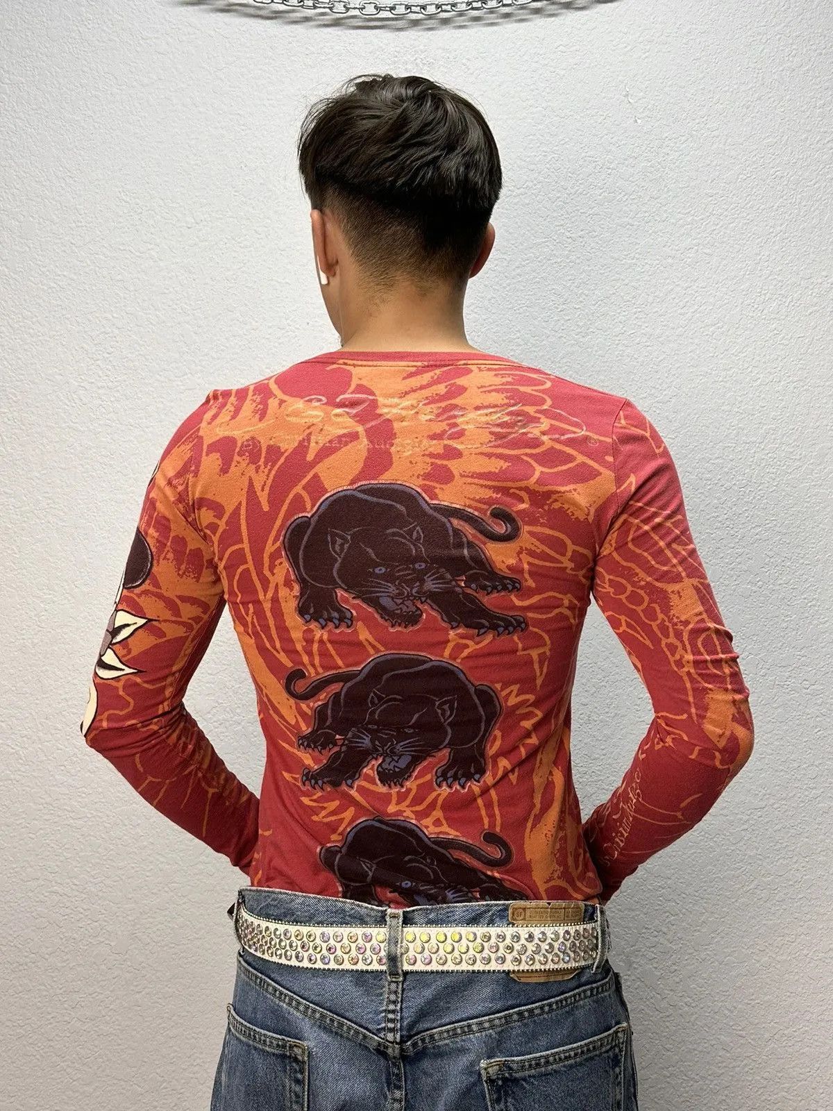 14th Addiction Christian Audigier Longsleeve Shirt Ed Hardy Vintage Y2K Size US S / EU 44-46 / 1 - 6 Thumbnail