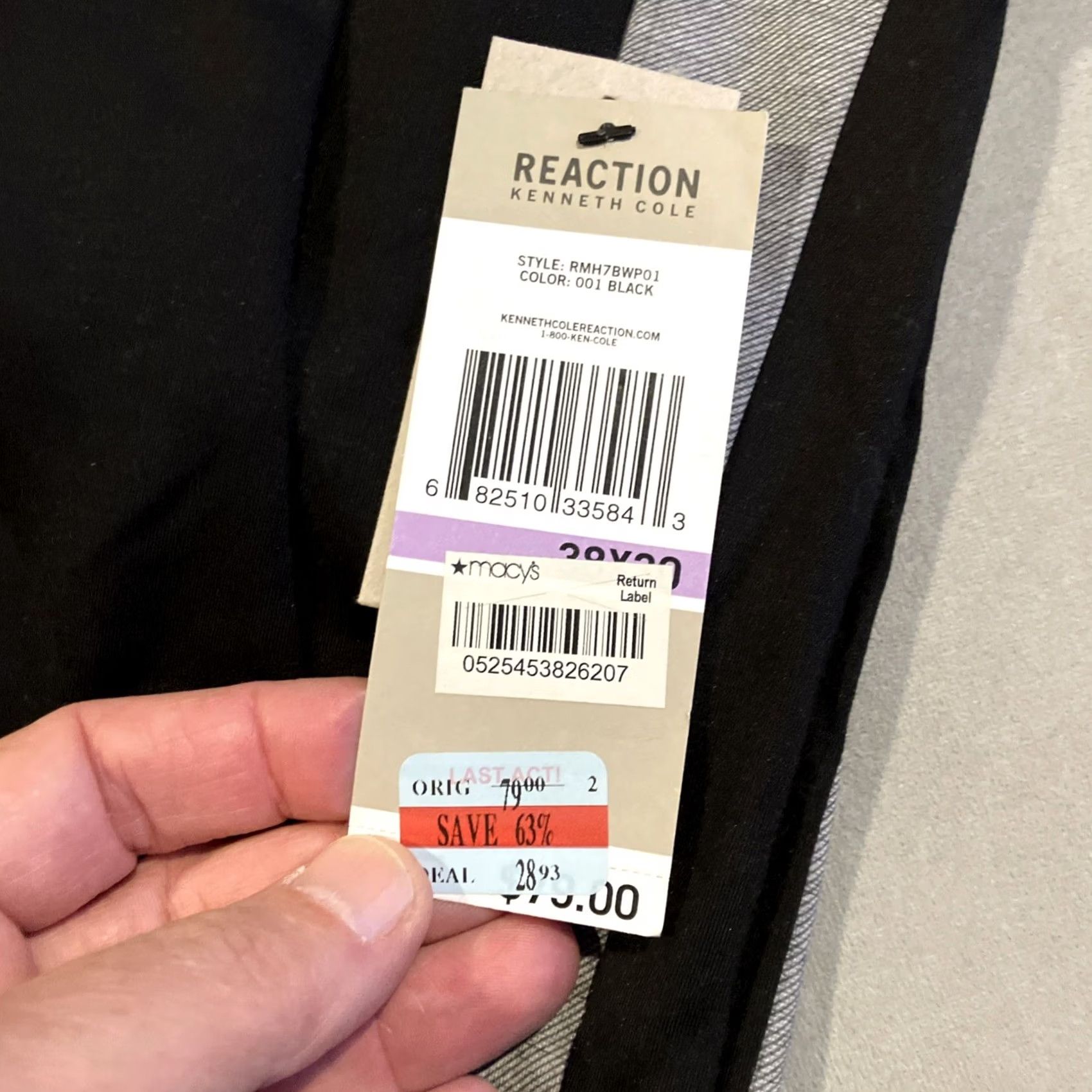 Kenneth Cole Kenneth Cole Madison Chino Pants Black Stretch Gray Stripe 38x30 Regular Mens Chino Pants 36 Inseam Striped NWT Size US 38 / EU 54 - 2 Thumbnail