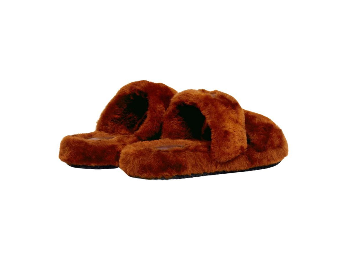 Celine o1bcso1str0925 343553563C Triomphe Slides in Rust Size US 8 / IT 38 - 2 Thumbnail