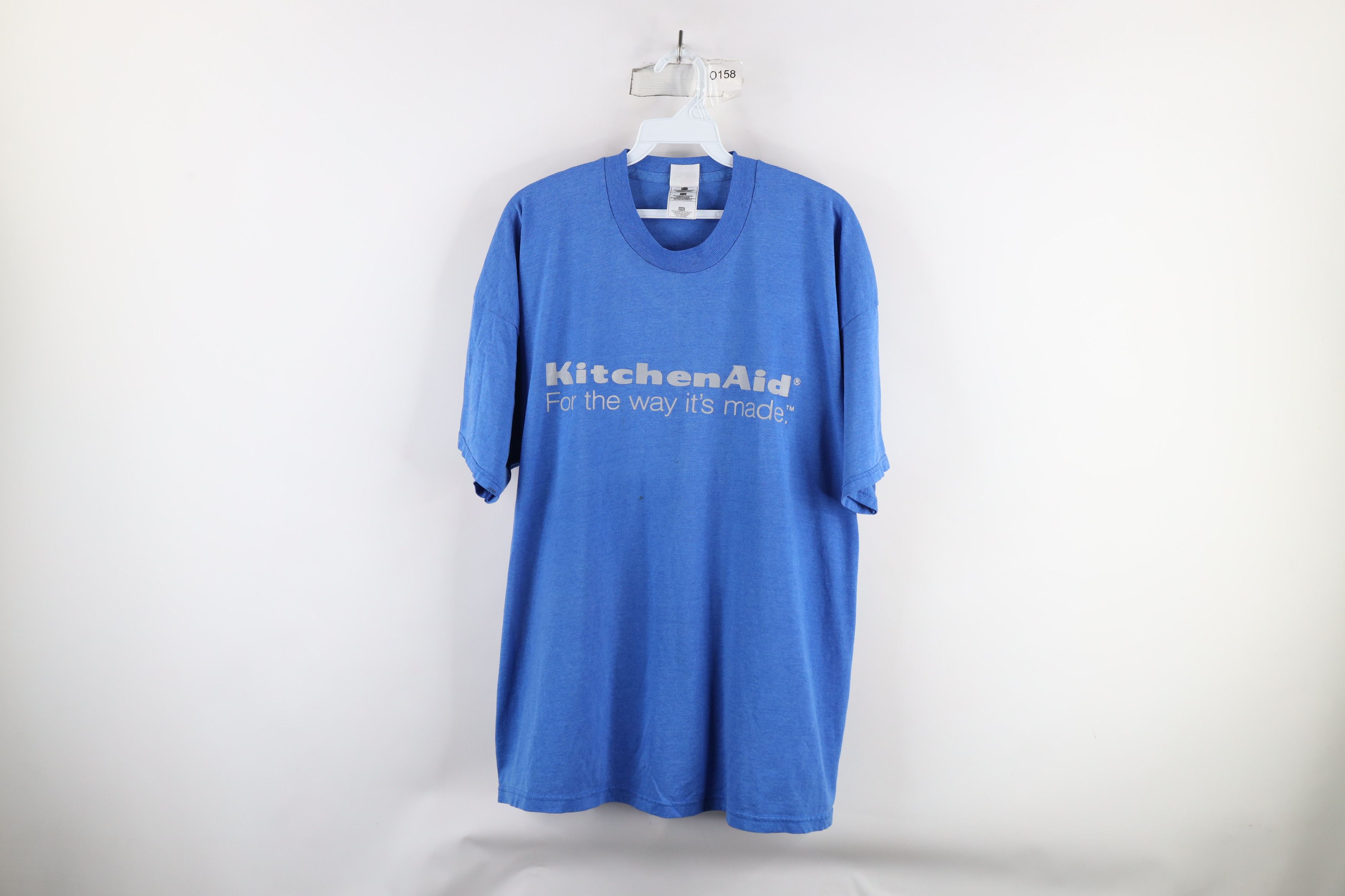 Vintage Vintage 90s Out KitchenAid Short Sleeve T-Shirt Heather Blue Size US XXL / EU 58 / 5 - 1 Thumbnail