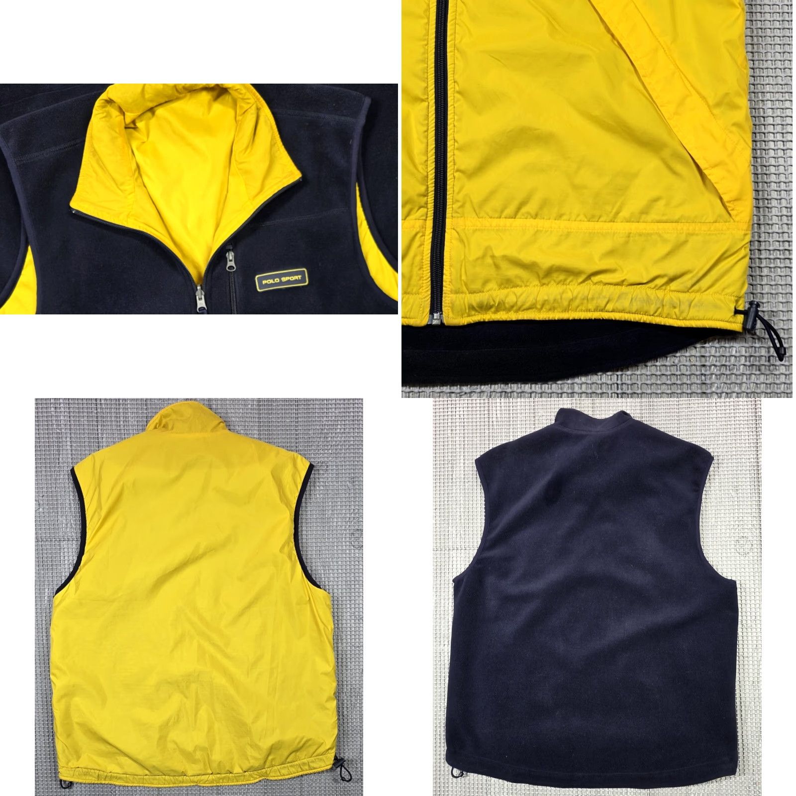 Polo Ralph Lauren VINTAGE Polo Ralph Lauren Polo Sport Vest L Yellow Blue Reversible Polartec Fleece Fullzip Size US L / EU 52-54 / 3 - 8 Thumbnail
